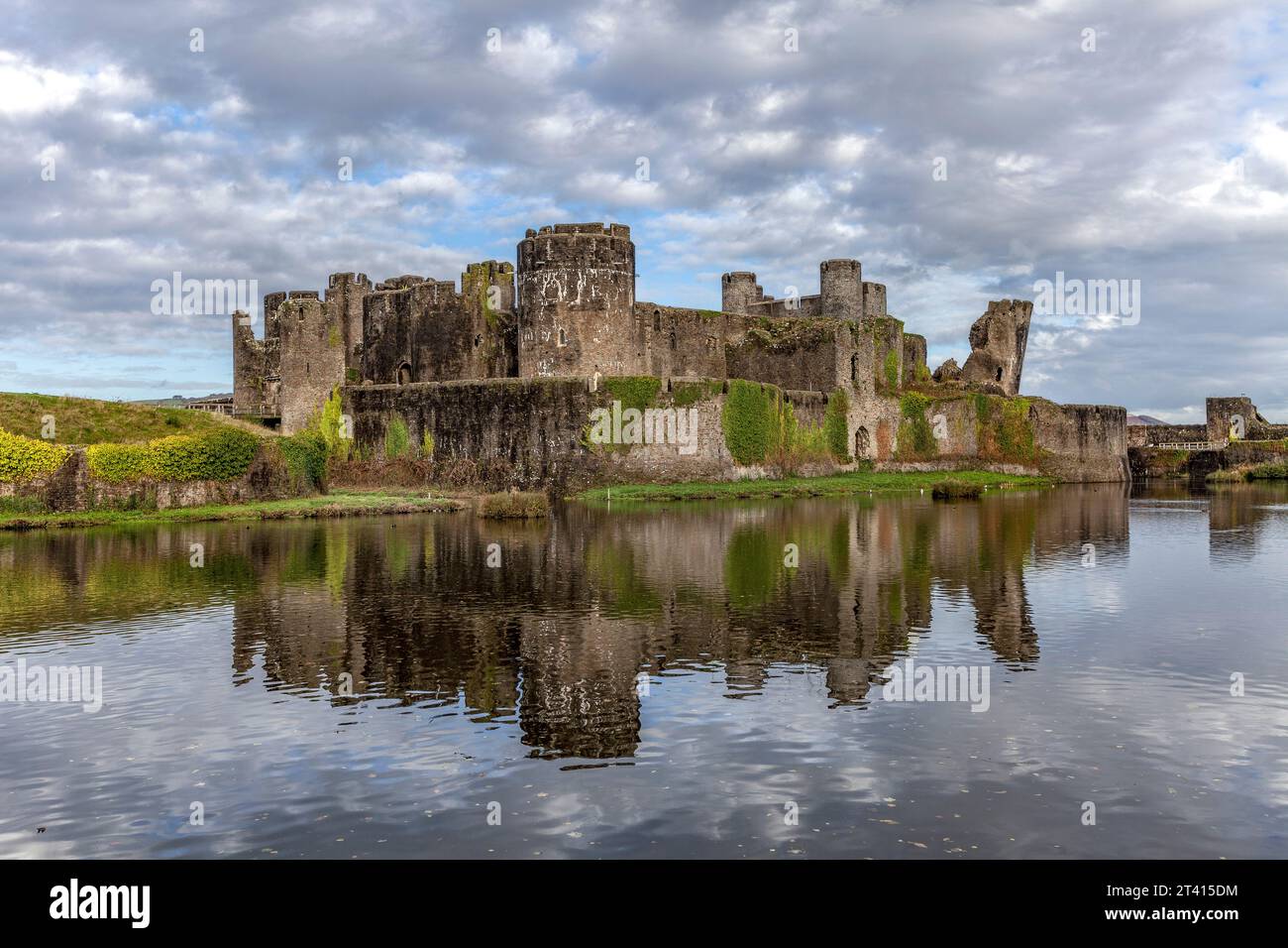Castello di Caerphilly, Caerphilly, Galles del Sud Foto Stock