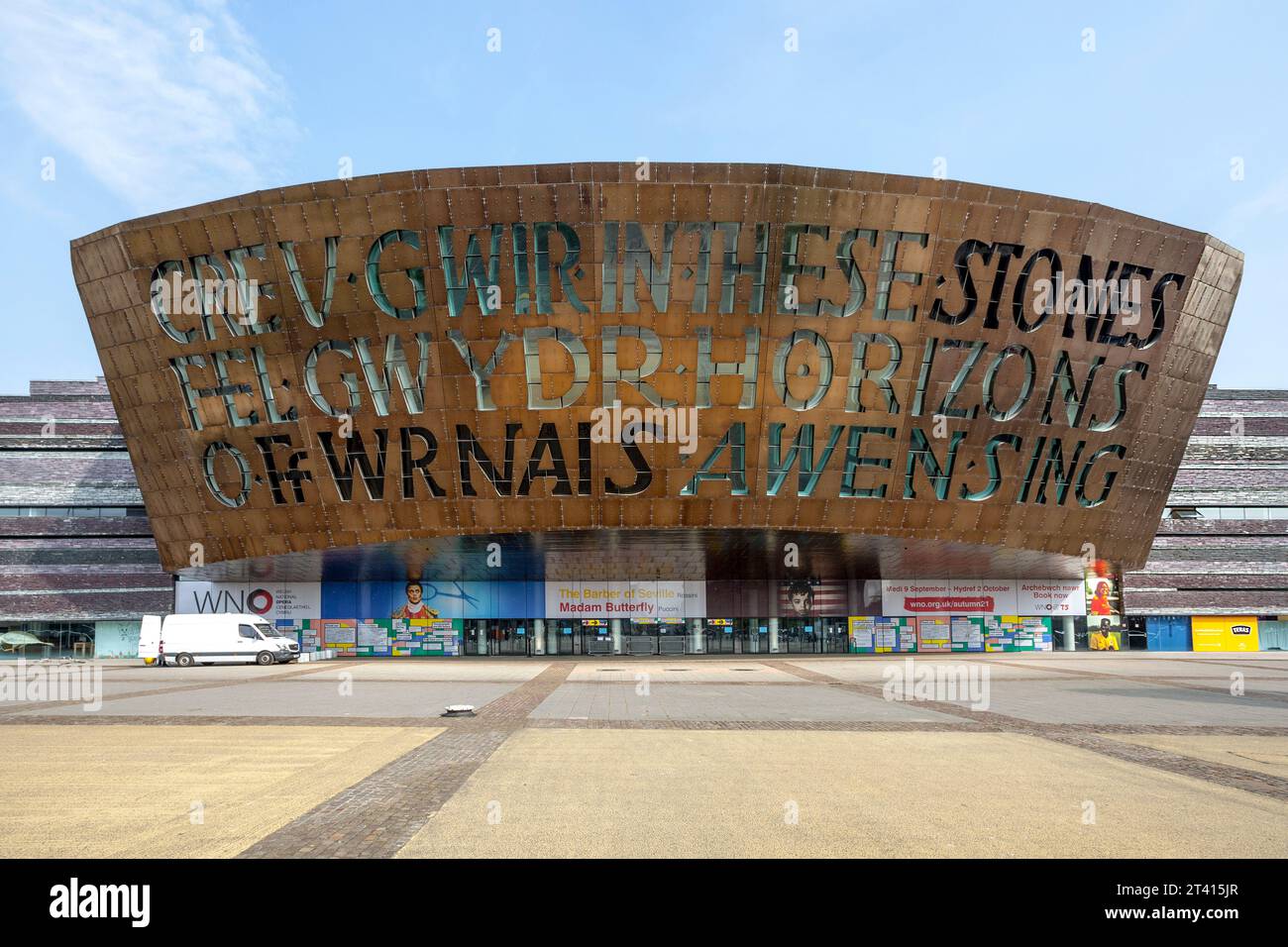 Il Wales Millennium Centre, la Baia di Cardiff, Galles Foto Stock