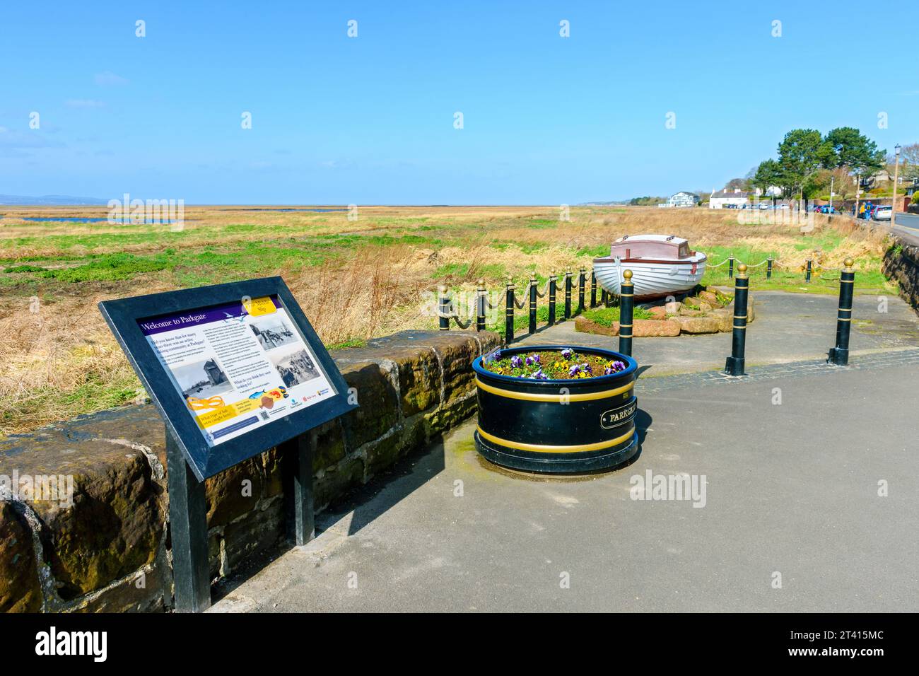 La Middle Slipway a Parkgate, vicino a Neston, Wirral, Cheshire, Regno Unito. Foto Stock