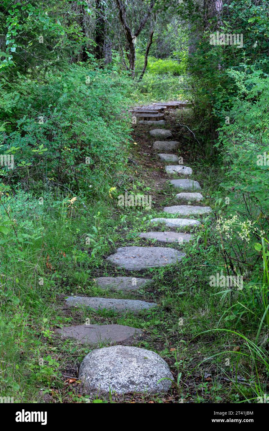 Stone Trail, Minam River Lodge, Oregon. Foto Stock