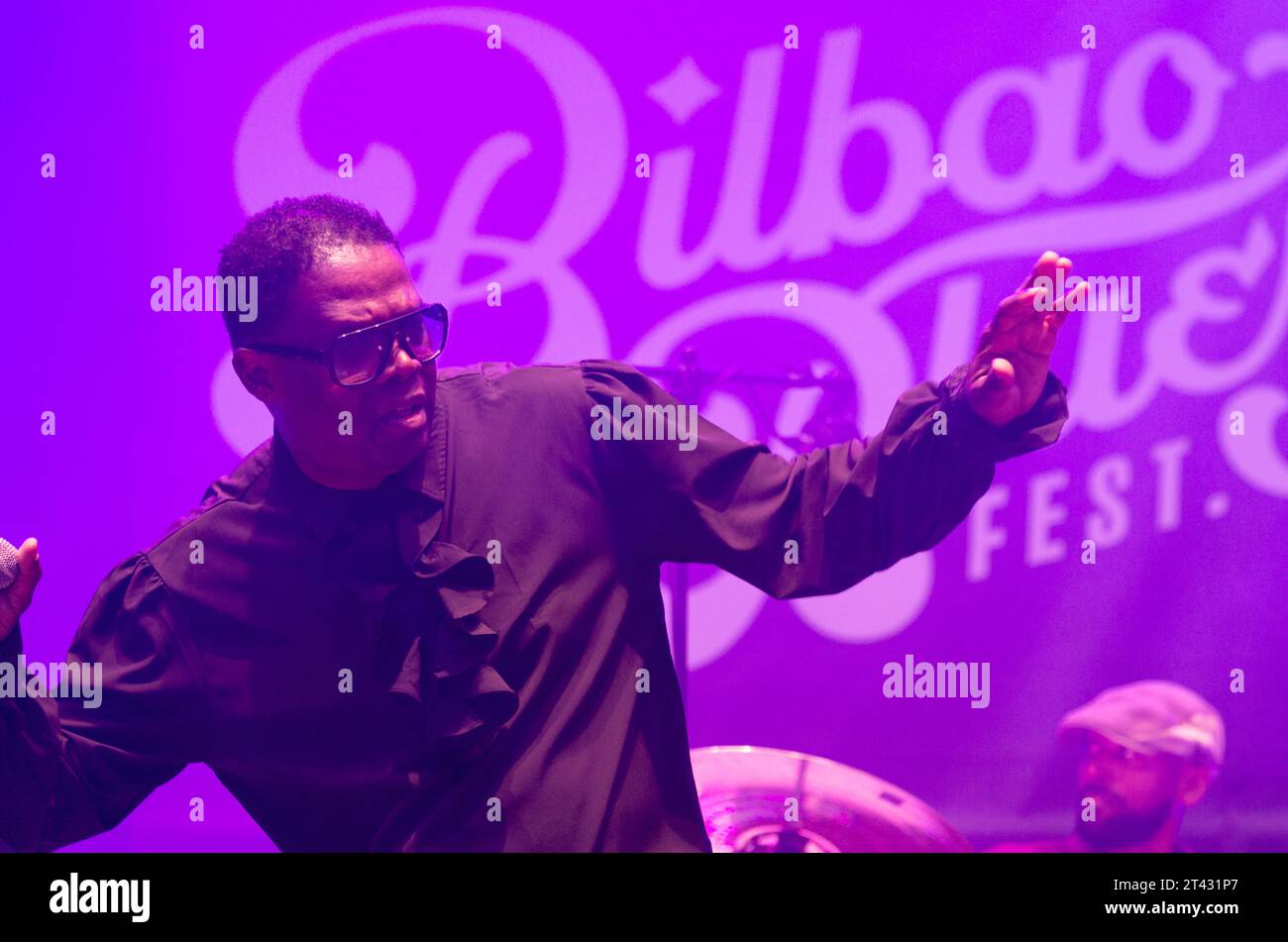 Mike Avery ballando al Bilbao Blues Festival 2022 nei Paesi Baschi, Spagna Foto Stock