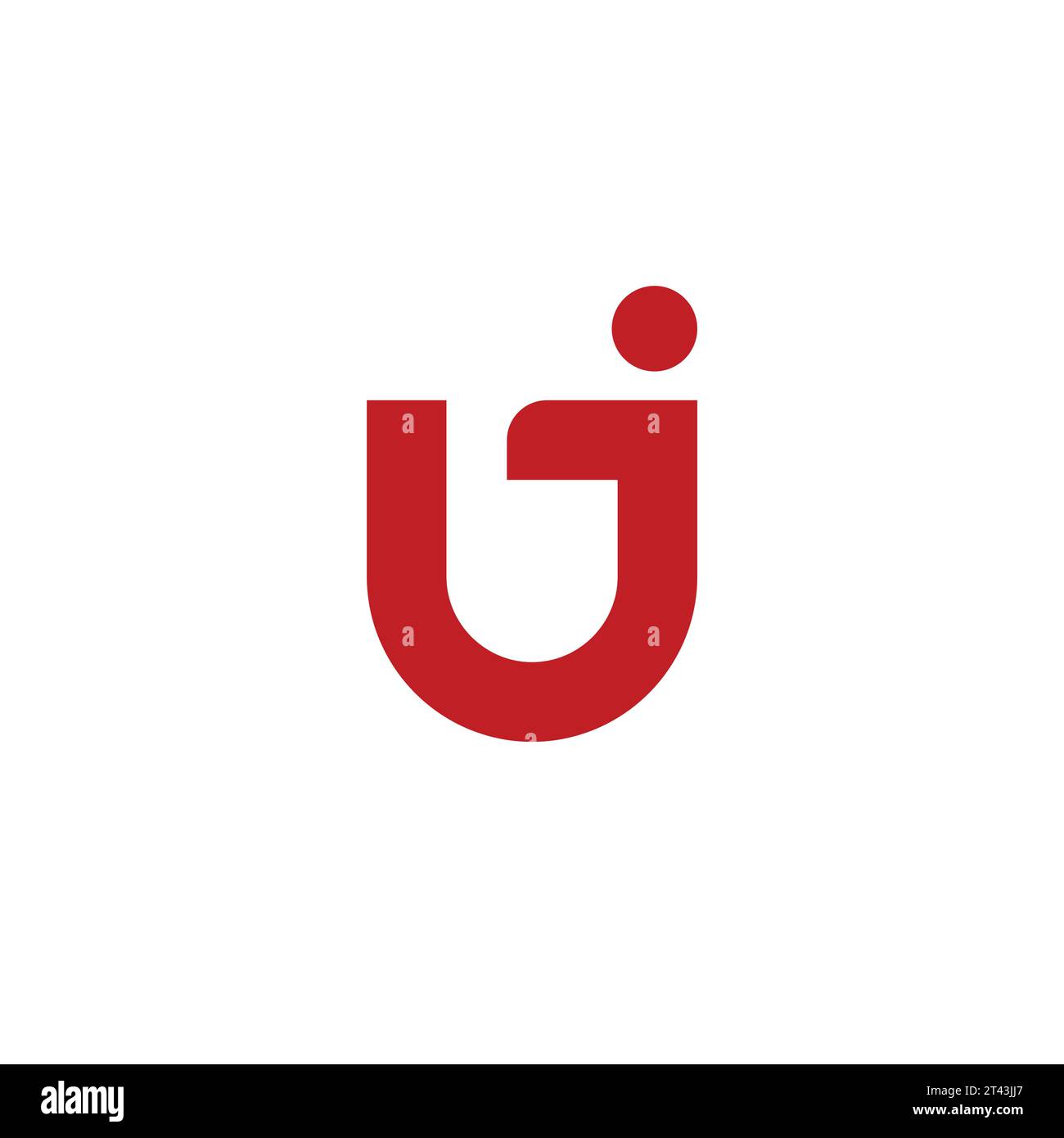 Logo Letter UJ. Logo iniziale JU Illustrazione Vettoriale