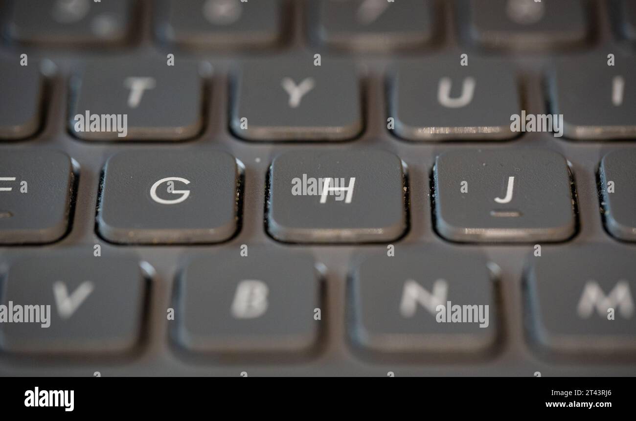 Chiudere la tastiera di un computer Foto Stock