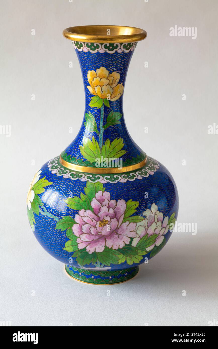 Vaso cloisonné Foto Stock