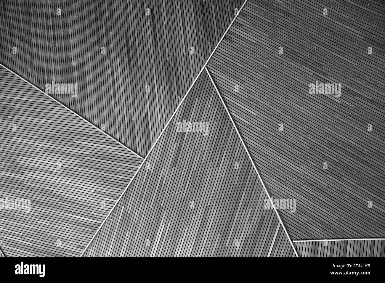 Texture legno Plank sfondo senza cuciture, piastrelle per pavimenti, soffitto di rivestimento, parete posteriore. Bianco e nero. Foto Stock