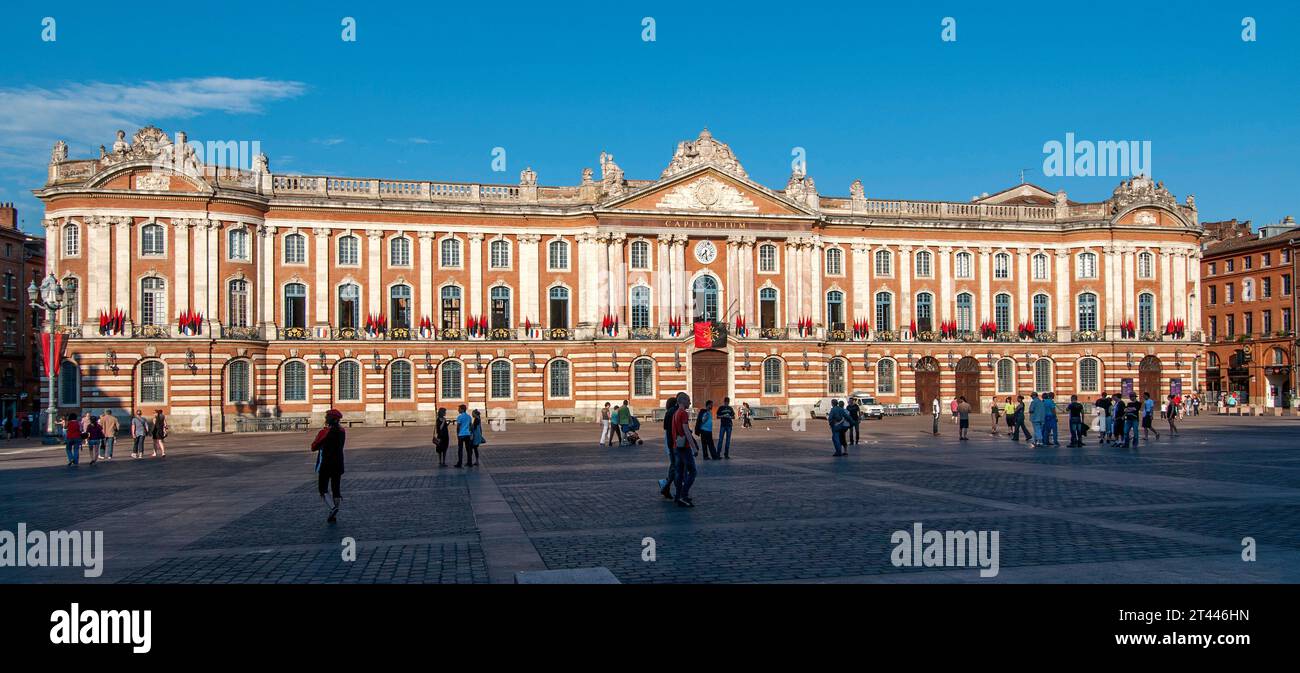 Capitole de Toulouse / il Municipio in Place du Capitole, Tolosa, Haute Garonne, , Occitanie, Francia Foto Stock