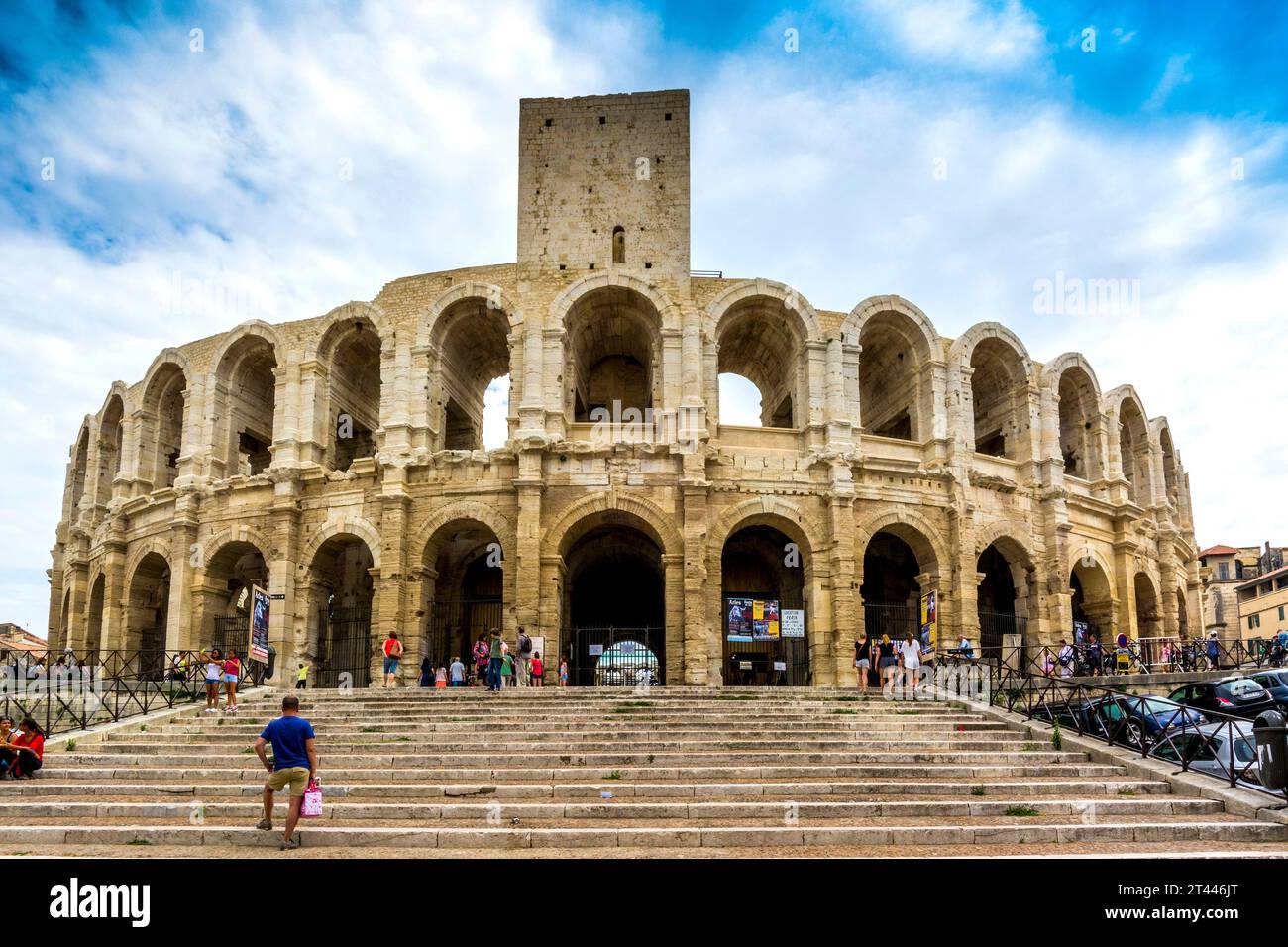 Arene di Arles, sito patrimonio dell'umanità dell'UNESCO, Bouches du Rhone, Provence Alpes Cote d'Azur, Francia Foto Stock