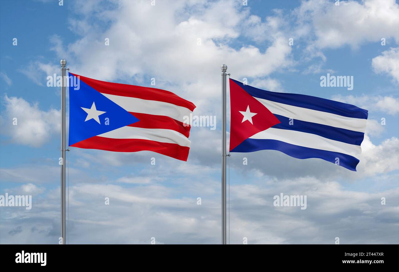 Bandiera Porto Rico in poliestere nautico, stamina, raso