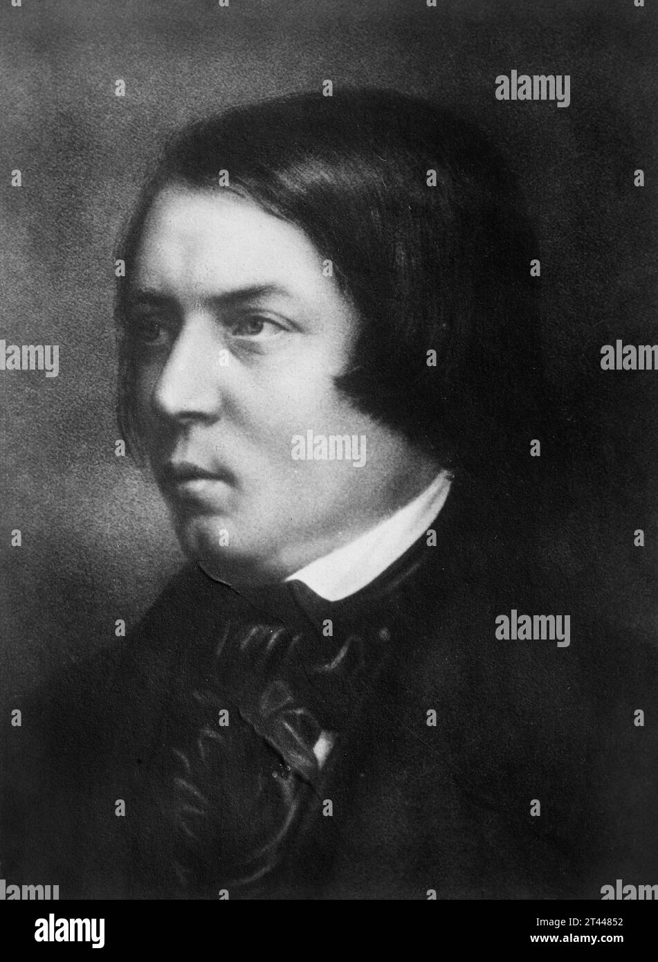 Robert Schumann. Ritratto del compositore e pianista tedesco Robert Schumann (1810-1856) Foto Stock