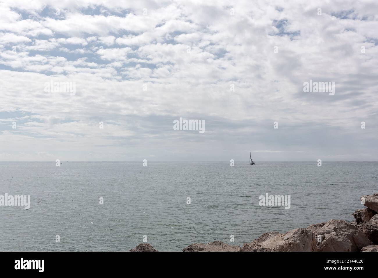 Barca a vela con partenza dal porto di Vilamoura. Vilamoura, Algarve, Portogallo Foto Stock