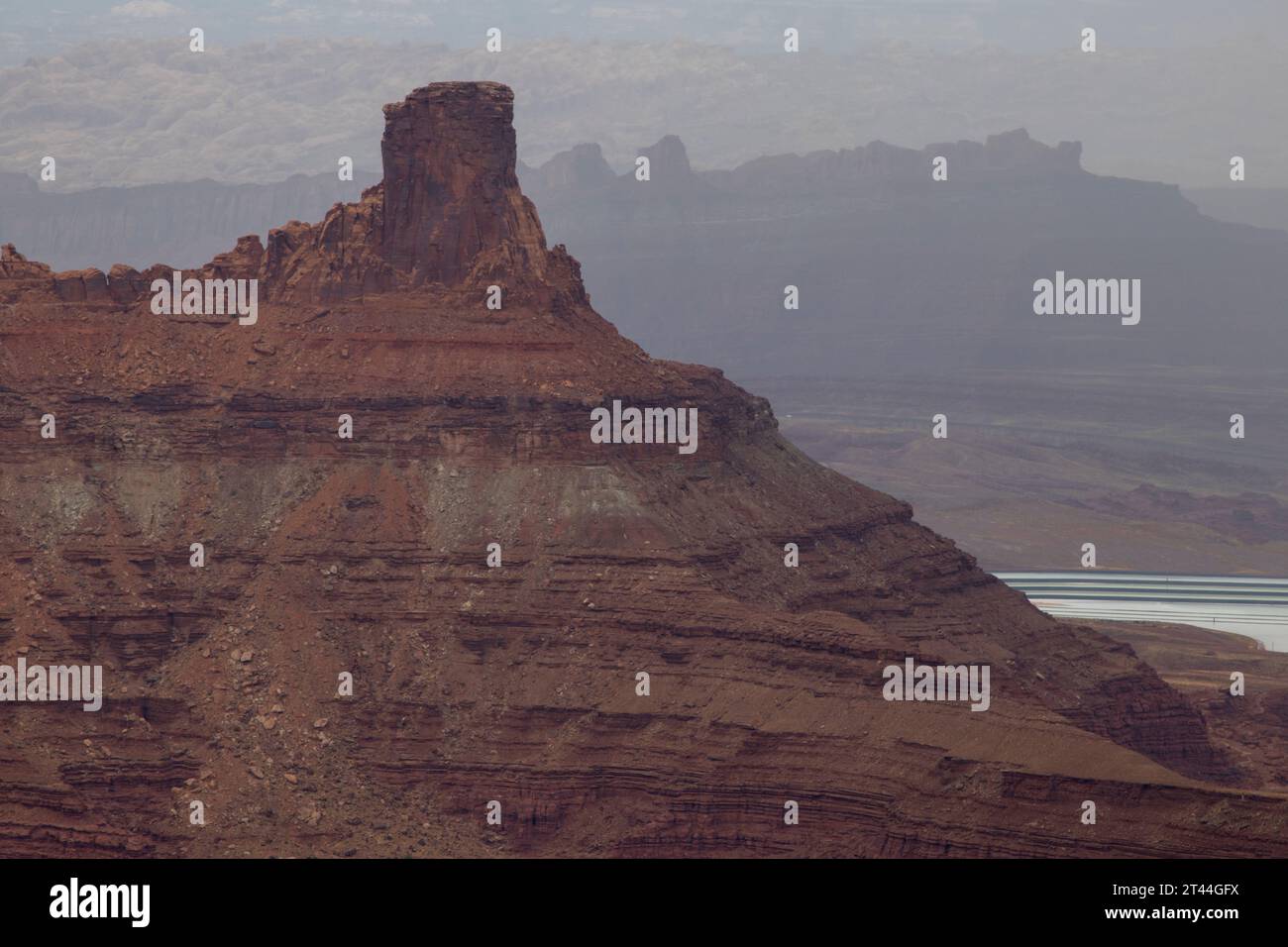 Canyonlands viste dal Deadhorse Point State Park, Moab, Utah. Foto Stock
