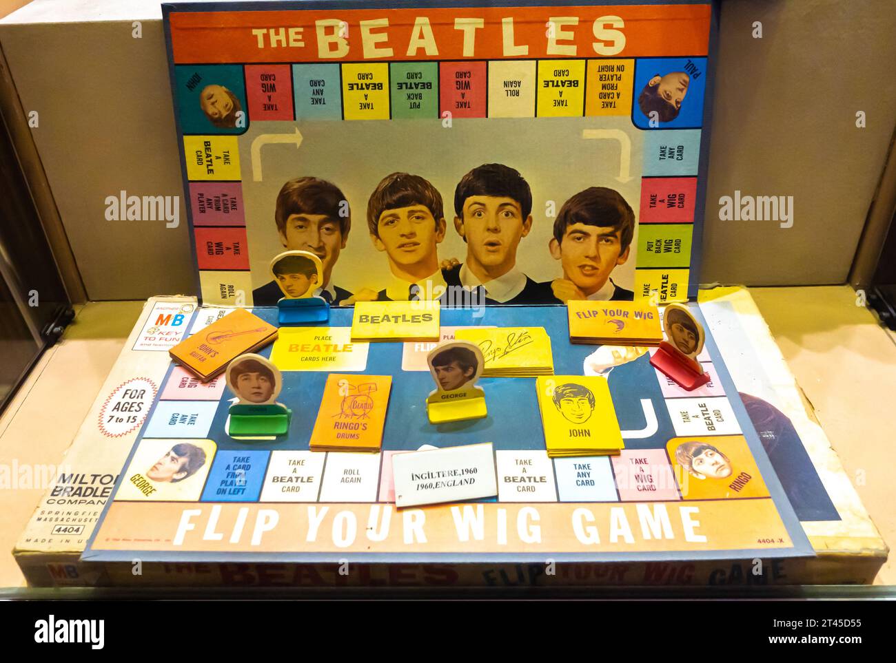 1960 UK gioco da tavolo dei Beatles. Gioco di carte Beatle anni '1960 Foto Stock
