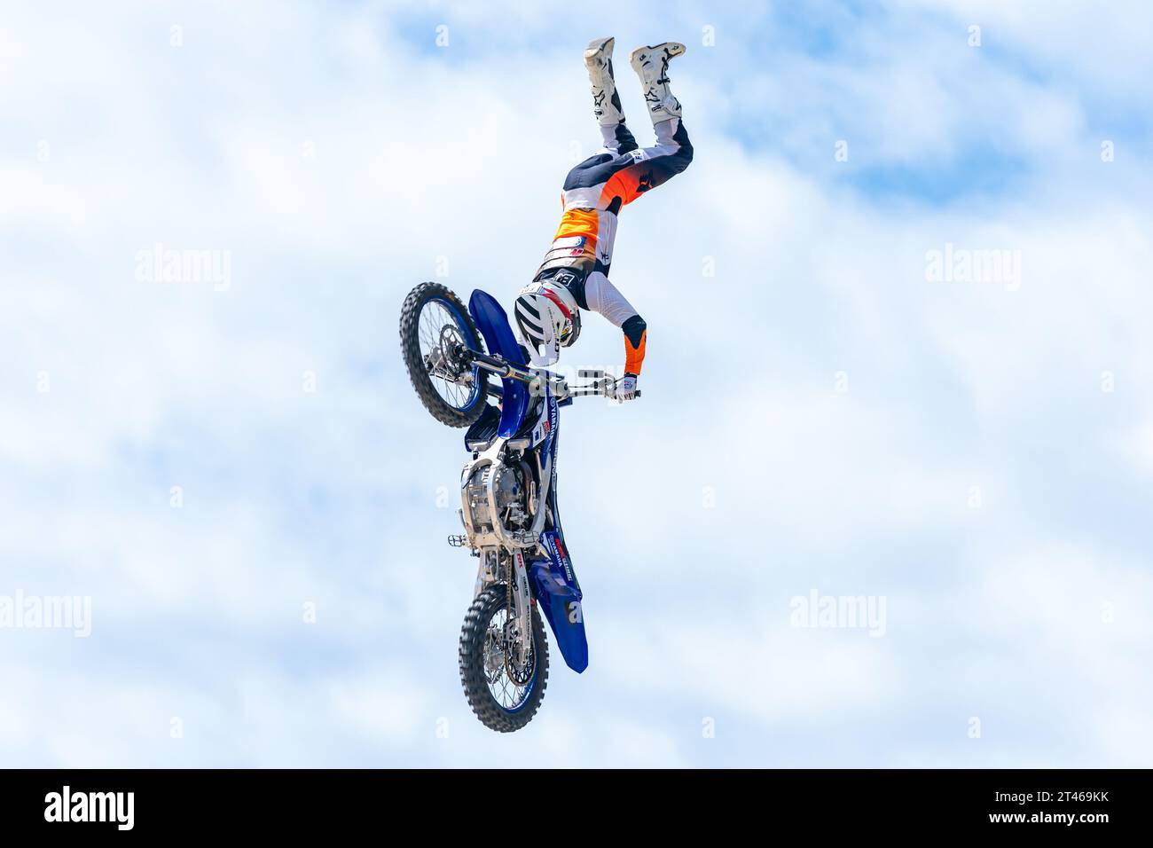 Gold Coast, Australia. 29 ottobre 2023. I rider FMX Airtime che si esibiscono al Boost Mobile Gold Goast 500. Crediti: James Forrester/Alamy Live News Foto Stock