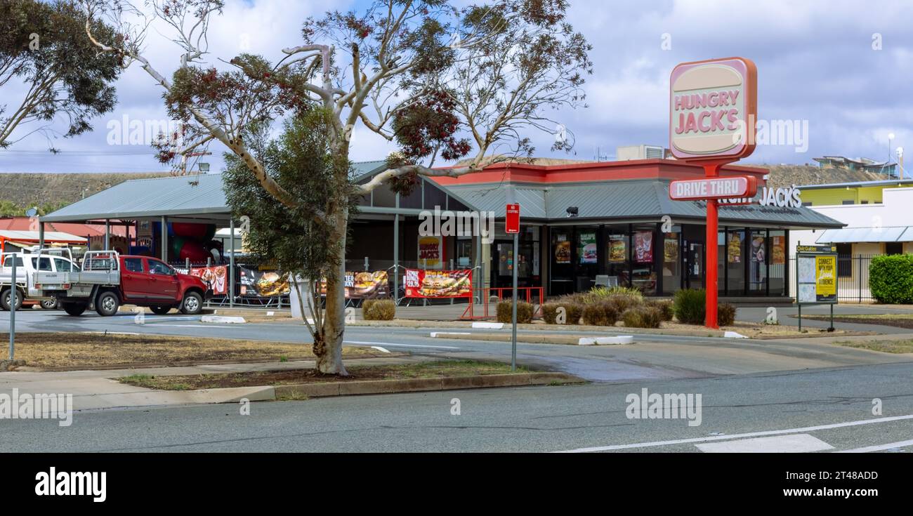 Hungry Jacks Burger Restaurant, fast food a Broken Hill, New South Wales, Australia Foto Stock
