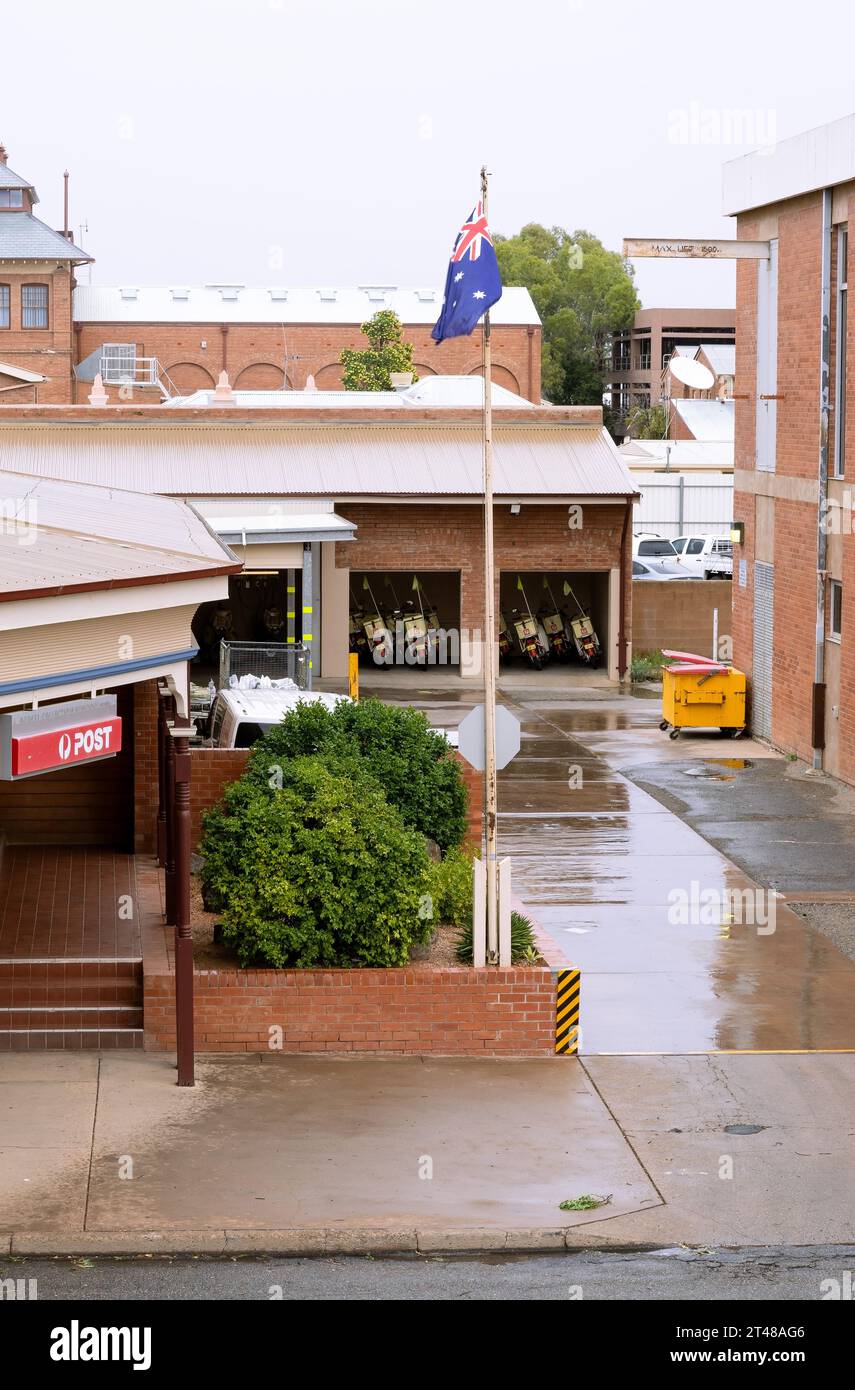 Ufficio postale scooter per la consegna della posta a Broken Hill, NSW, Australia Foto Stock