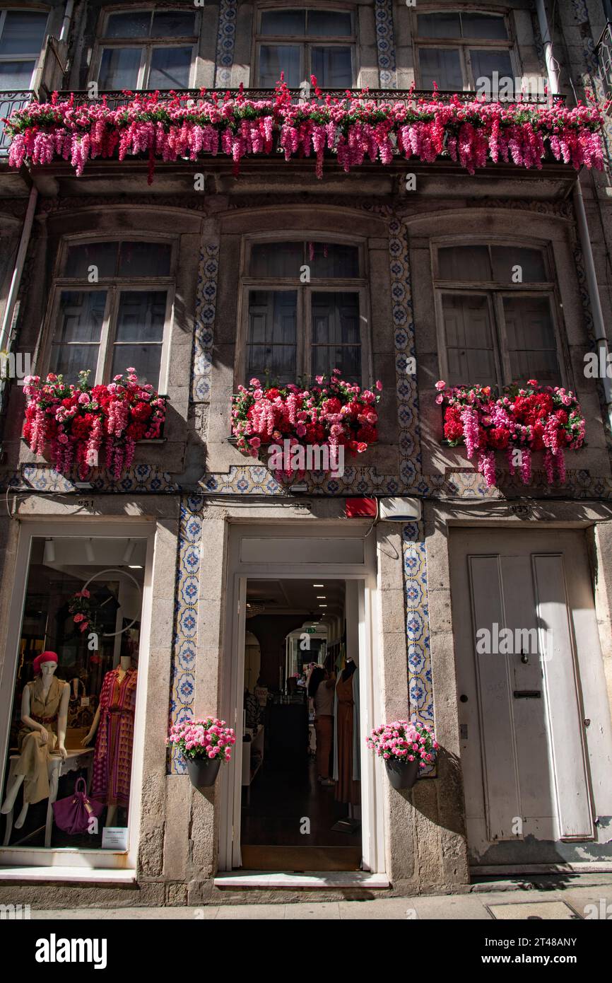 Negozio di abbigliamento a Porto, Portogallo Foto Stock