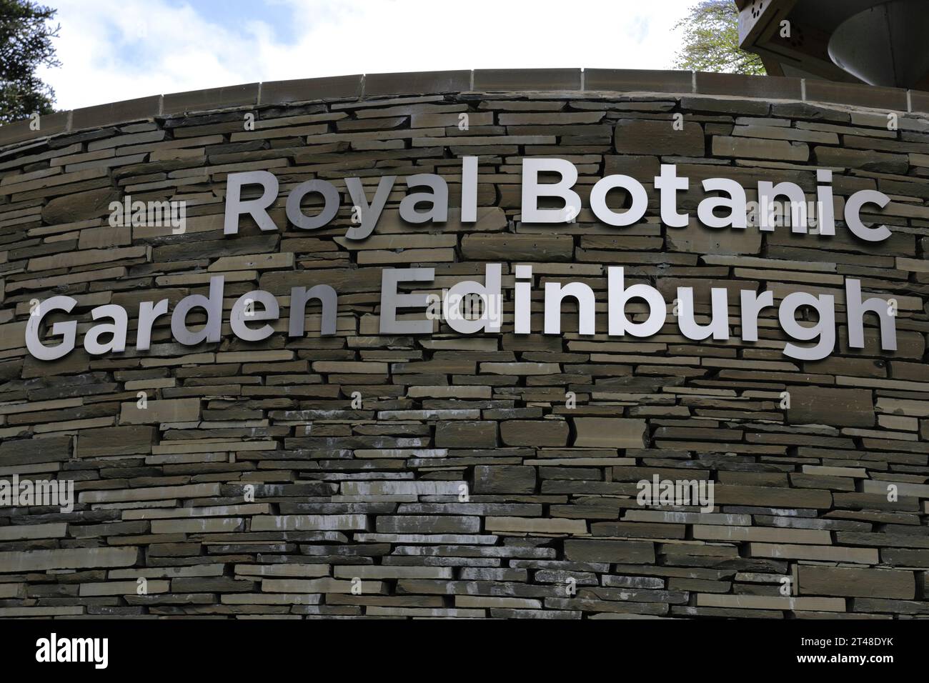 Vista sui Royal Botanic Gardens di Edimburgo (RBGE), Scozia, Regno Unito Foto Stock