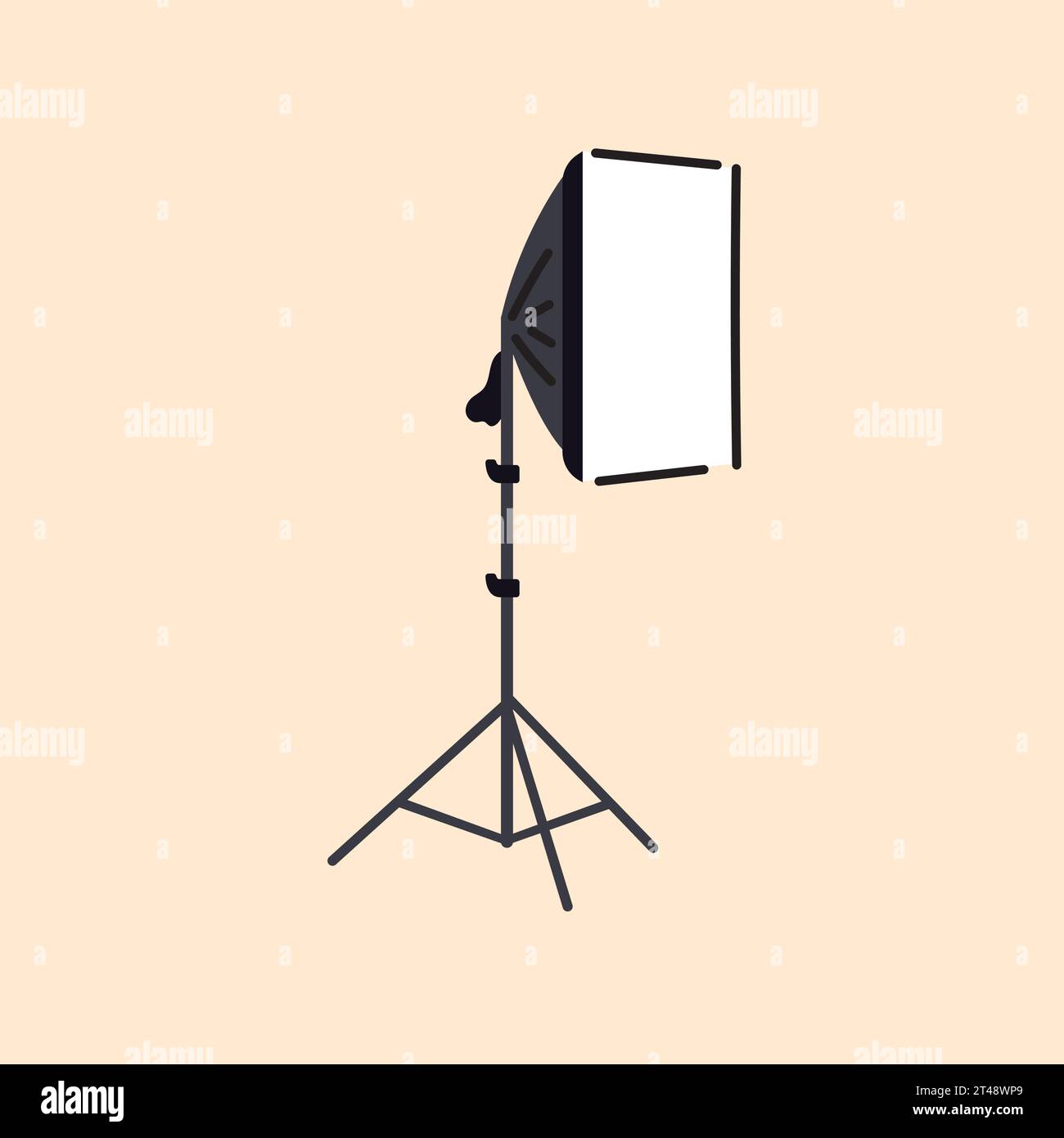 Icona colore Softbox. Attrezzature professionali. Illustrazione vettoriale isolata. Illustrazione Vettoriale