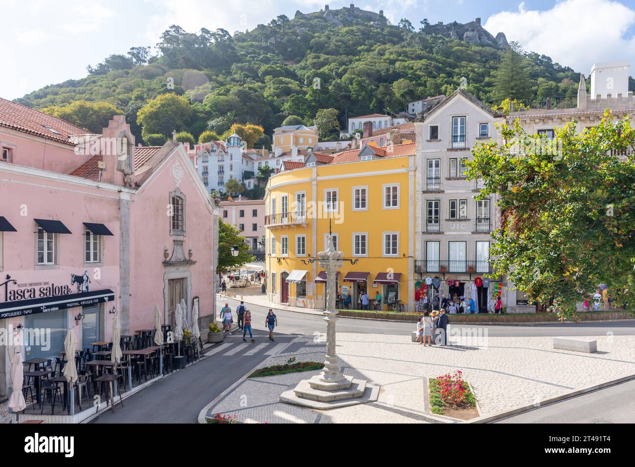 Largo Dr. Gregório de Almeida, Sintra, regione di Lisbona, Portogallo Foto Stock