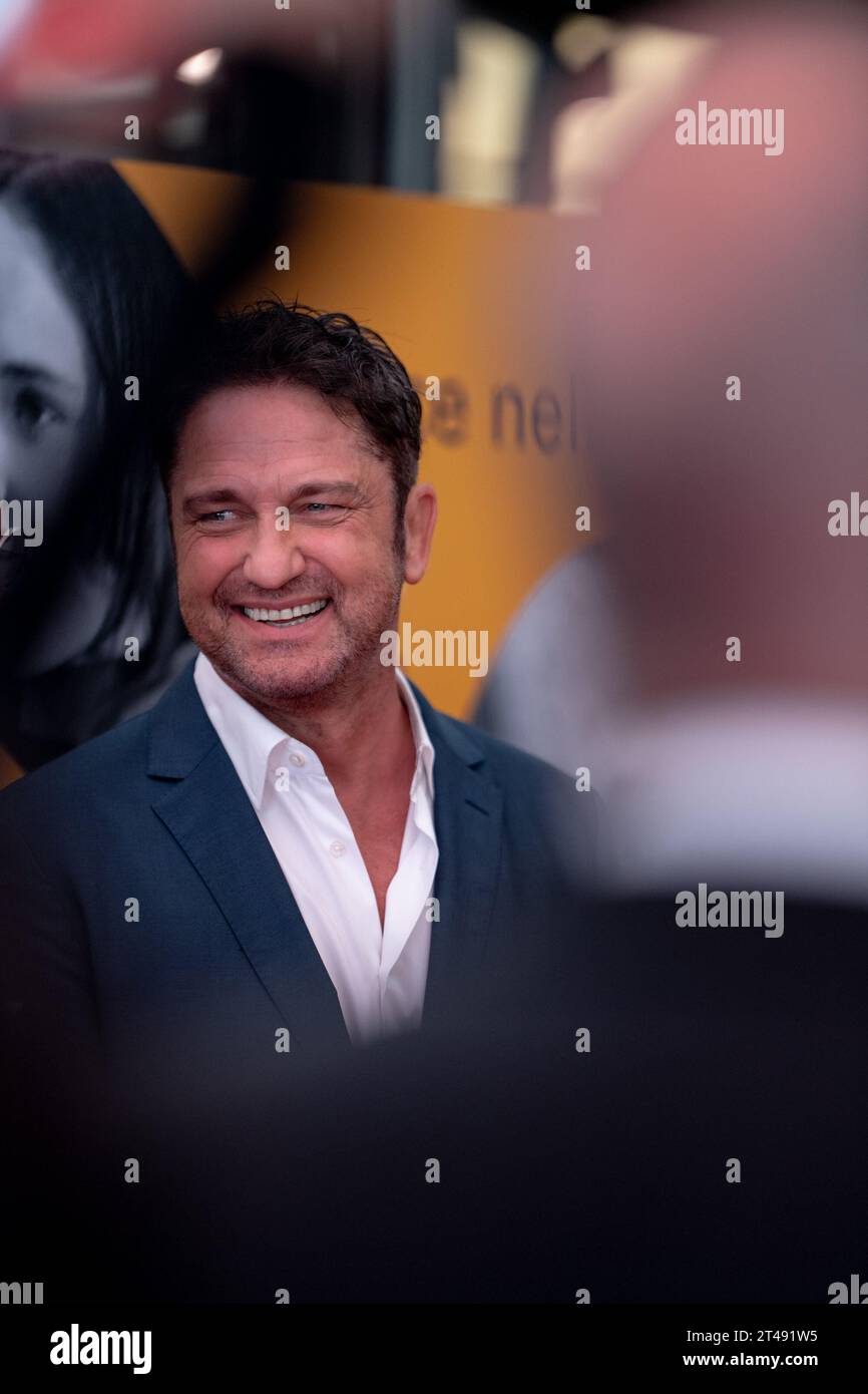 Roma, Italia. 29 ottobre 2023. ROMA, ITALIA - OTTOBRE 29: Gerard Butler partecipa a un Red carpet al 21° Alice nella città durante il 18° Festival del Cinema di Roma il 29 ottobre 2023 a Roma (foto di Luca Carlino/NurPhoto) crediti: NurPhoto SRL/Alamy Live News Foto Stock