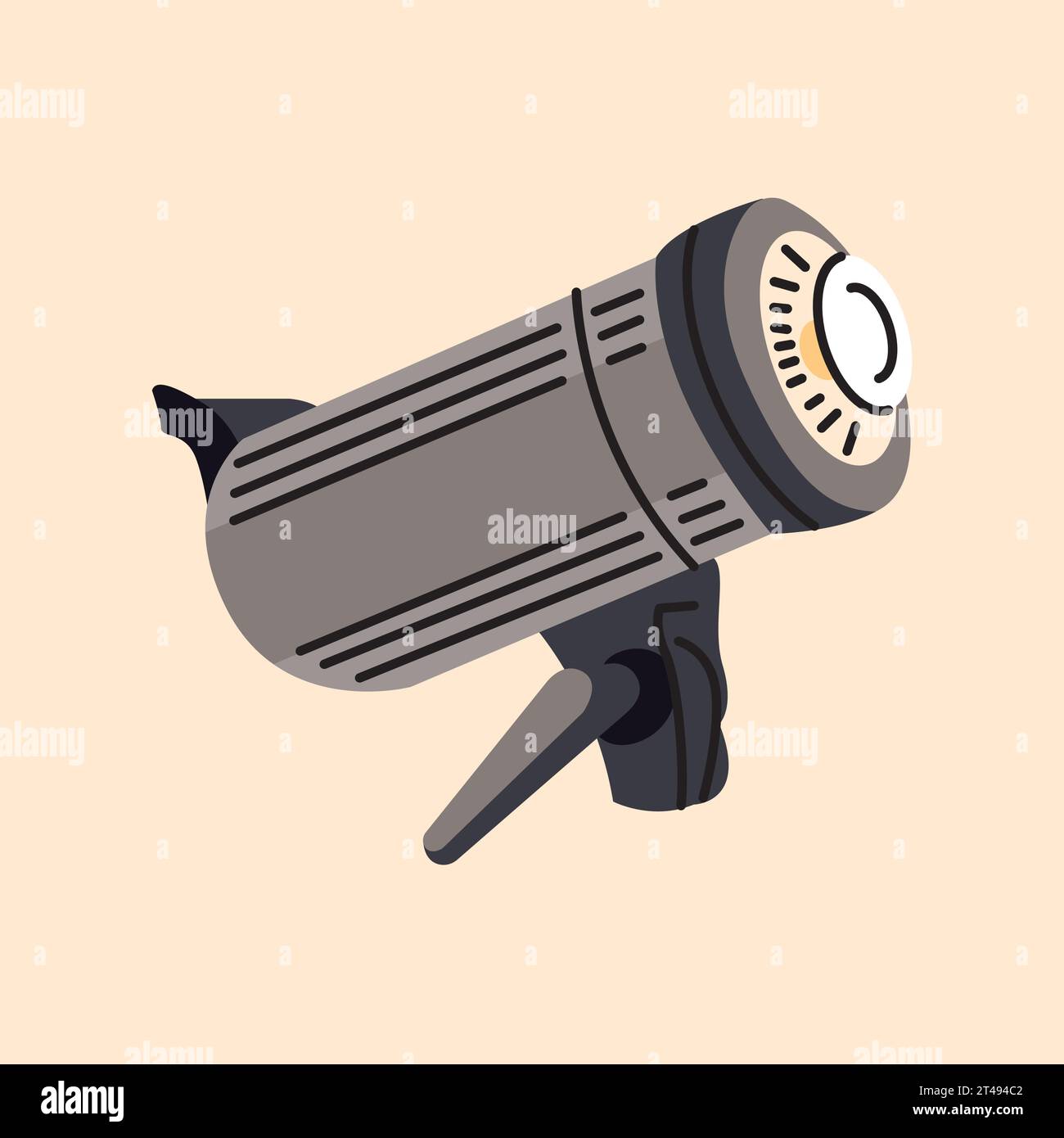 Icona a colori delle impostazioni di illuminazione. Dispositivo elettronico. Illustrazione vettoriale isolata. Illustrazione Vettoriale