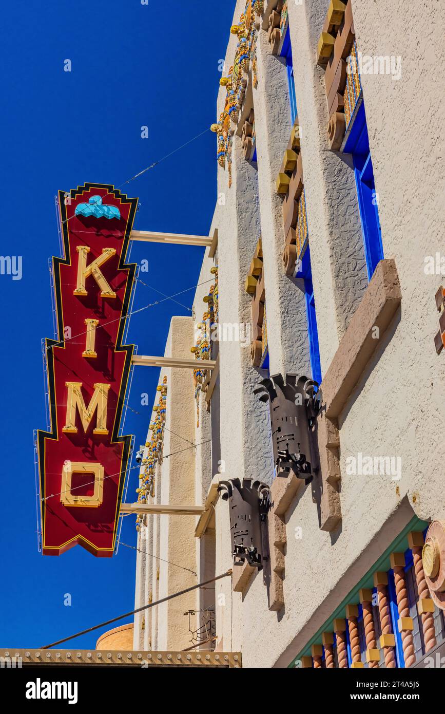 Kimo Theater lungo la Route 66 ad Albuquerque, New Mexico, Stati Uniti [nessun rilascio di proprietà; solo licenze editoriali] Foto Stock