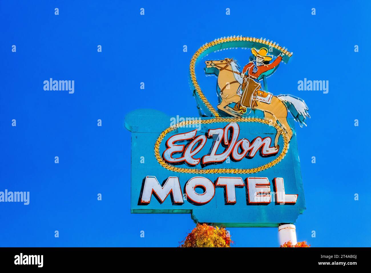 El Don Motel lungo la Route 66 ad Albuquerque, New Mexico, USA [nessun rilascio di proprietà; solo licenze editoriali] Foto Stock