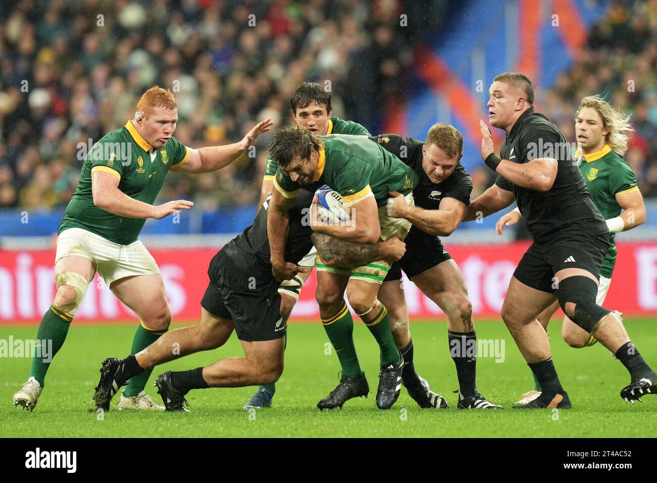 Eben Etzebeth sudafricano durante la finale della Coppa del mondo di rugby 2023 tra nuova Zelanda e Sudafrica allo Stade de France di Saint-Denis, in Francia, il 28 ottobre 2023. Crediti: FAR EAST PRESS/AFLO/Alamy Live News Foto Stock