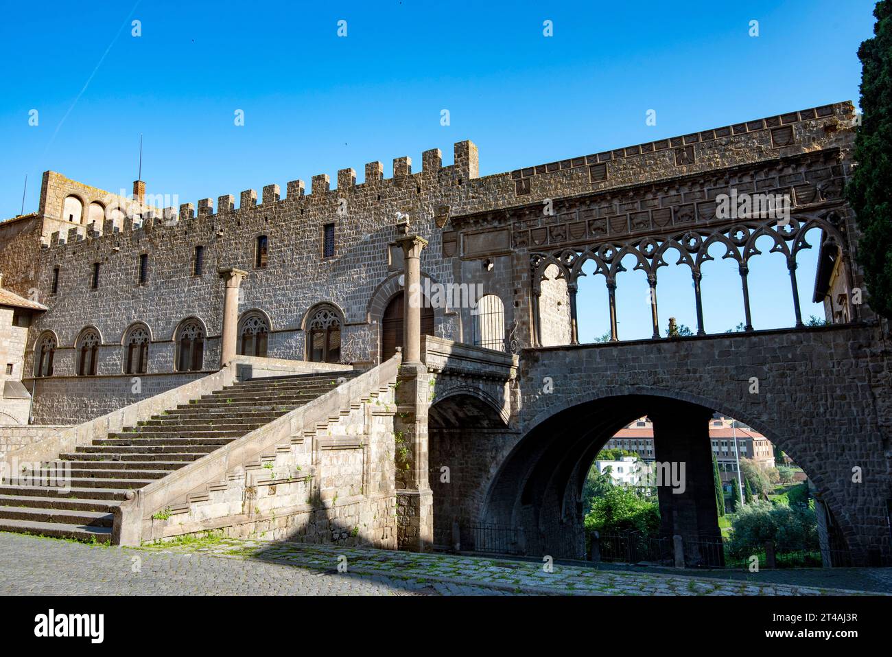 Palazzo dei Papi a Viterbo - Italia Foto Stock