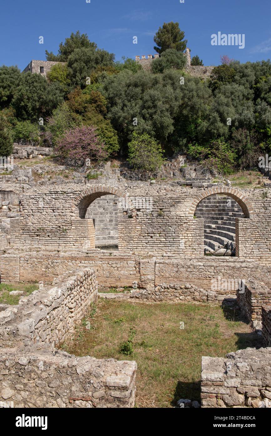 Città romana in rovina di Butrint, Albania Foto Stock