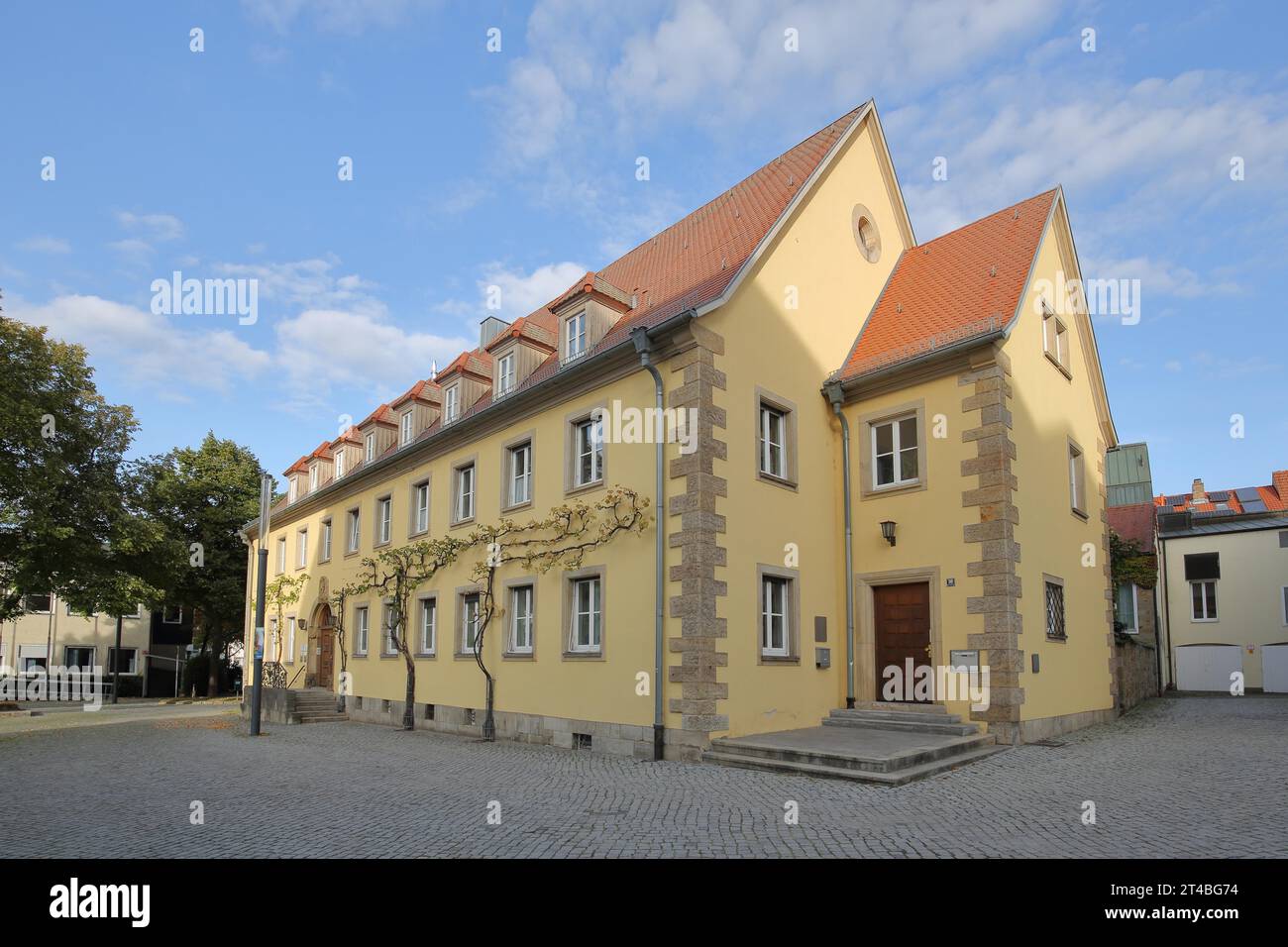 Edificio del deanato protestante, ex scuola latina, Martin-Luther-Platz, Schweinfurt, bassa Franconia, Franconia, Baviera, Germania Foto Stock