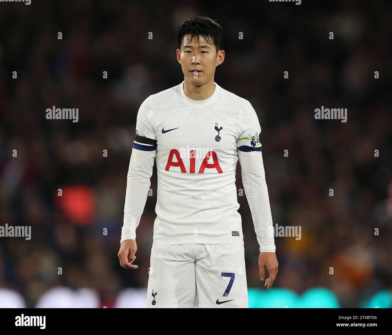 Son Heung-min di Tottenham Hotspur. Crystal Palace contro Tottenham Hotspur, Premier League, Selhurst Park Stadium, Croydon, Regno Unito - 27 ottobre 2023. Solo per uso editoriale - si applicano le restrizioni DataCo. Foto Stock