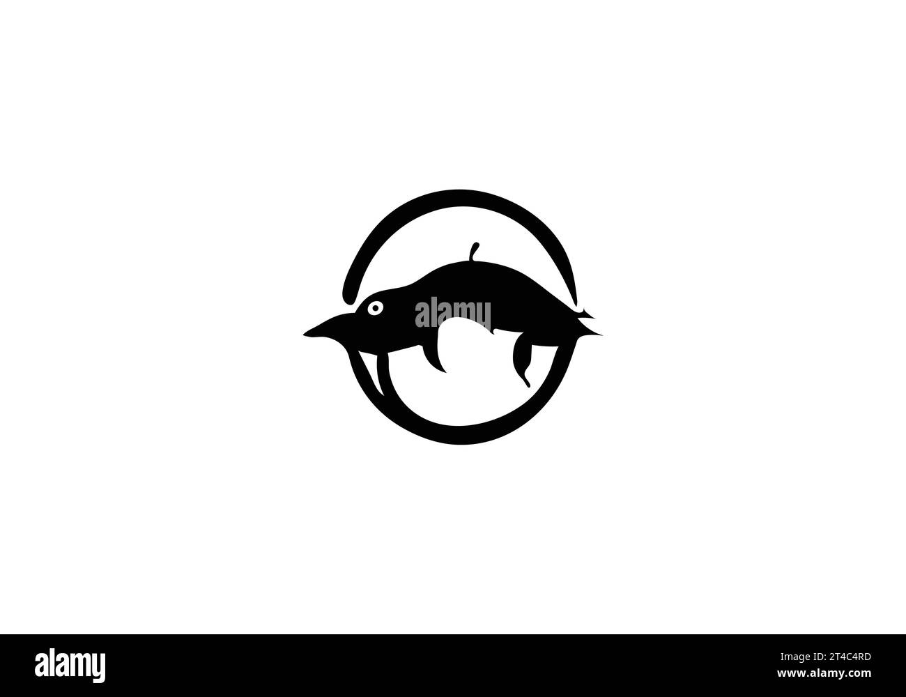 Banjo Catfish, icona dal design minimalista Illustrazione Vettoriale