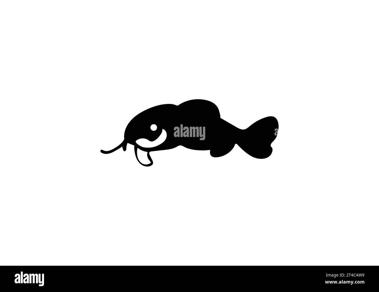 Banjo Catfish, icona dal design minimalista Illustrazione Vettoriale