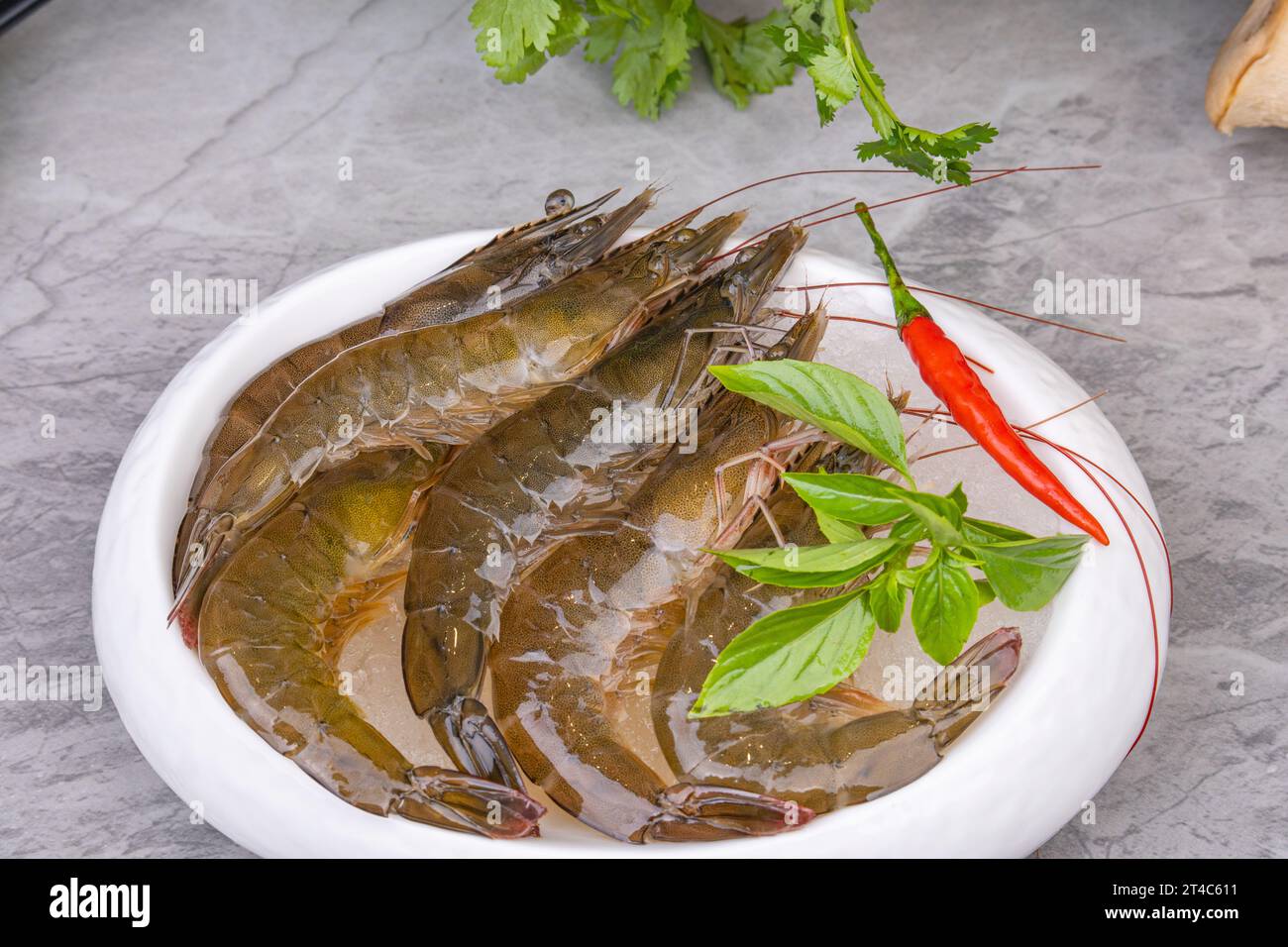 Gamberi BIANCHI （）per hot pot, yakiniku, sukiyaki e shabu utilizzati Foto Stock