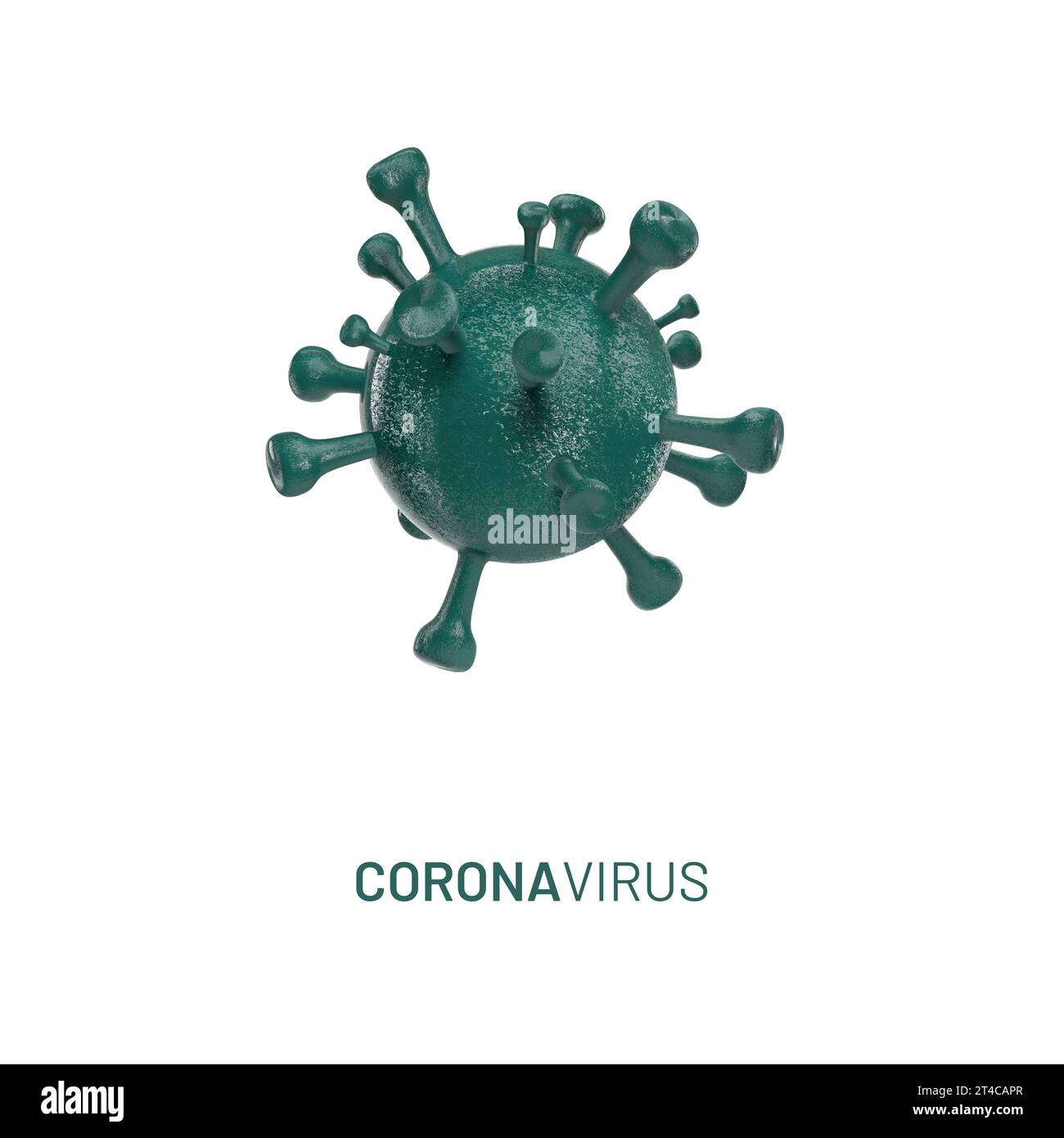 corona virus su sfondo bianco. Foto Stock