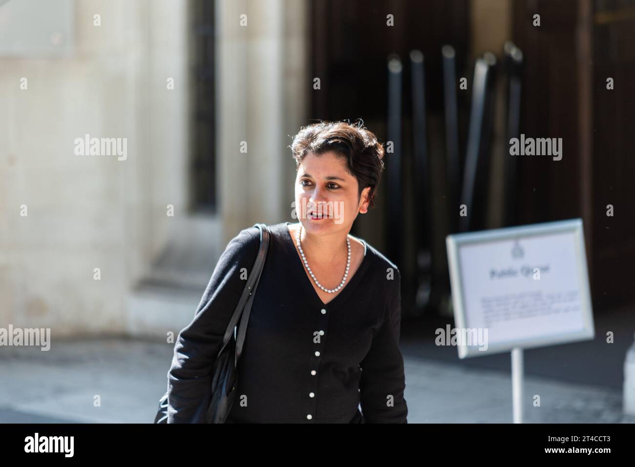 Sharmishta Chakrabarti, baronessa Chakrabarti, Shami Chakrabarti, fuori dalla Corte Suprema del Regno Unito a Westminster, Londra, Regno Unito. Prorogue challenger Foto Stock