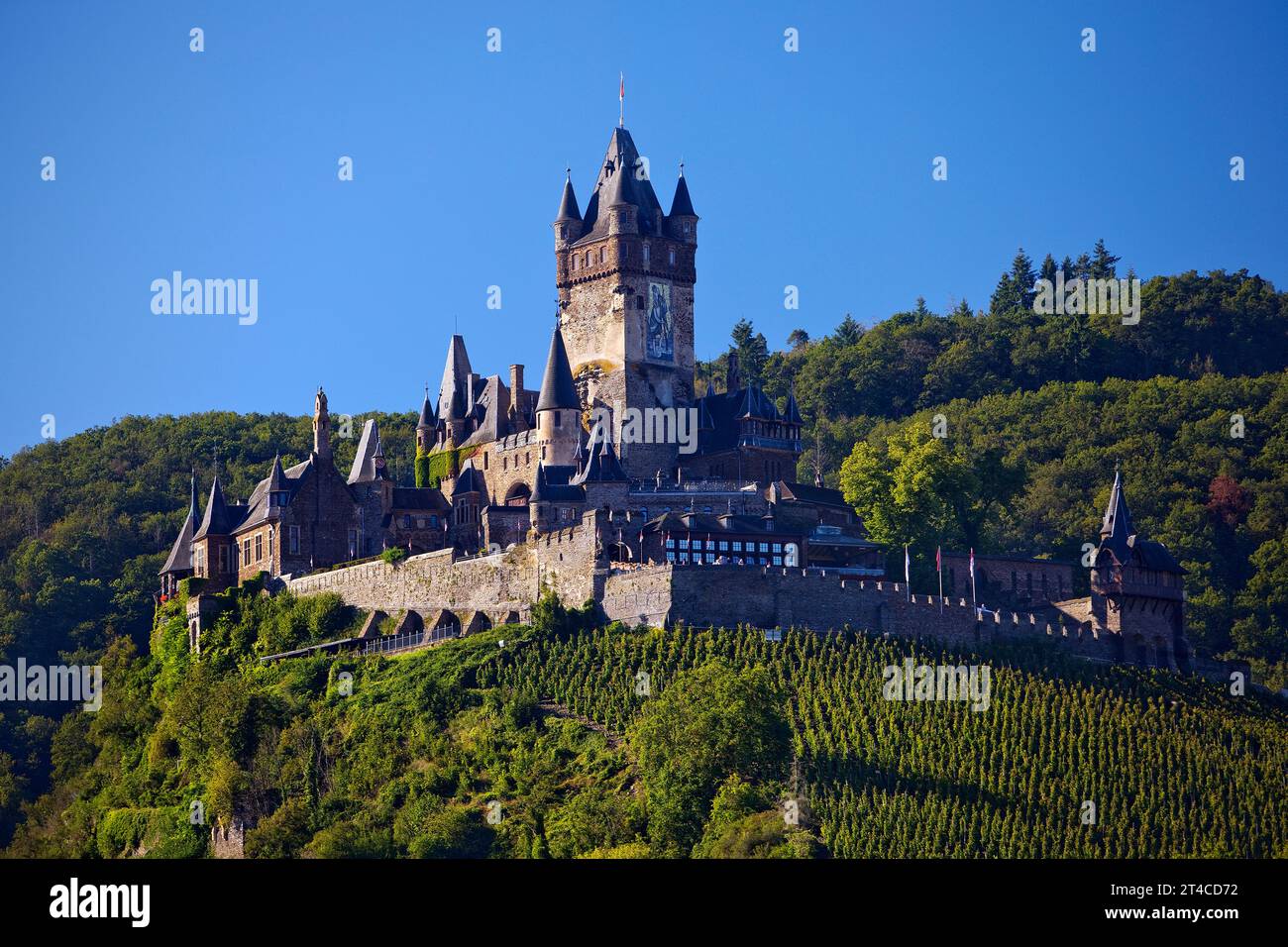 Castello Imperiale di Cochem , Germania, Renania-Palatinato, Cochem Foto Stock