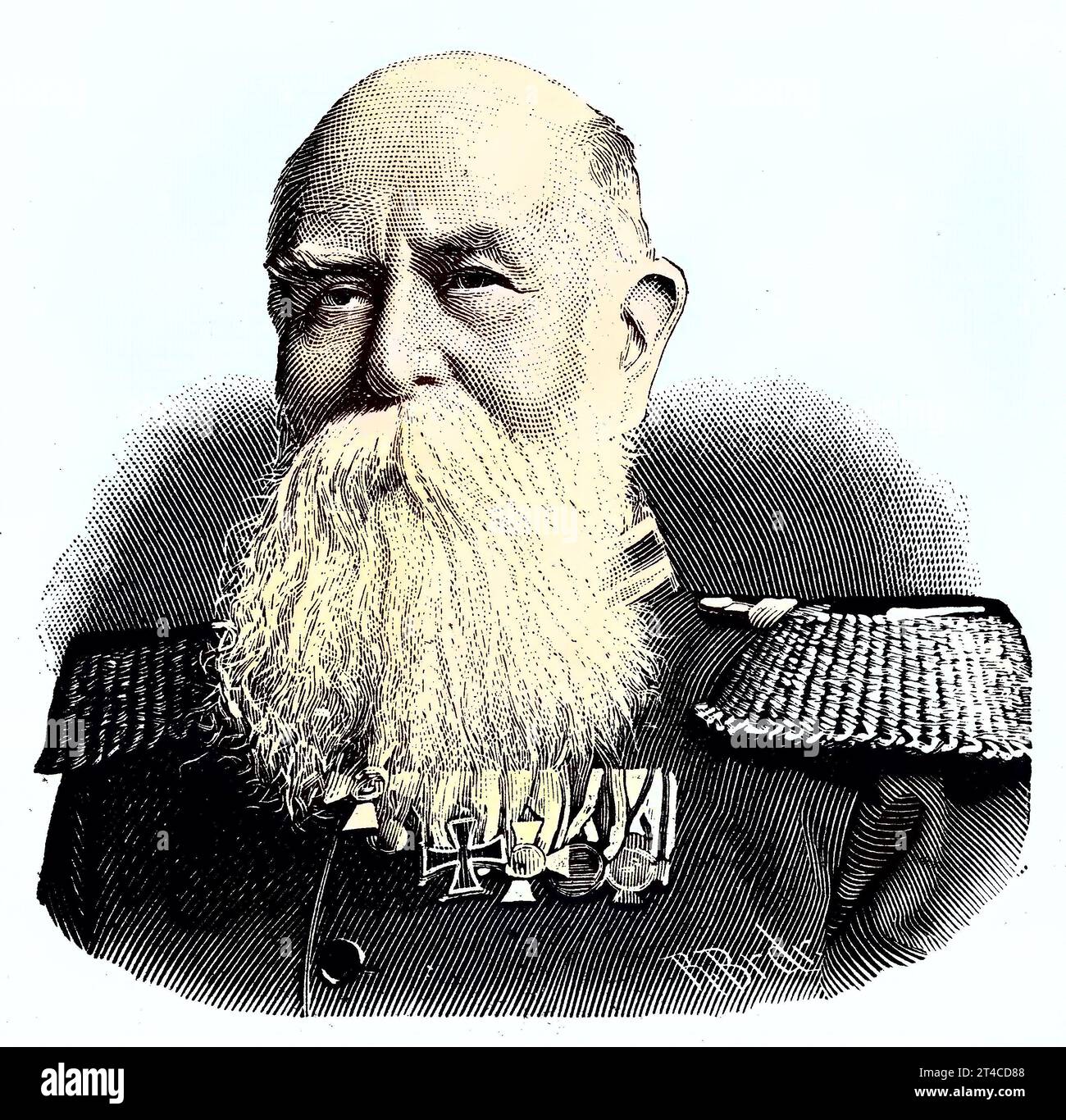 Heinrich Adolf von Bardeleben, 1. März 1819 - 24. Settembre 1895, War ein deutscher Chirurg, geboren in Frankfurt-Oder, Reproduktion eines Holzschnitts von 1882, digital verbessert / Heinrich Adolf von Bardeleben, 1 marzo 1819 - 24 settembre 1895, è stato un chirurgo tedesco nato a Francoforte-Oder, riproduzione di una legna del 1882, digital improved Foto Stock