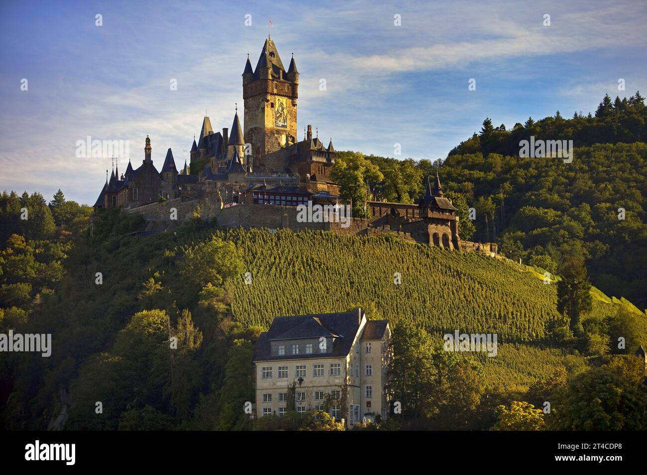Castello Imperiale di Cochem , Germania, Renania-Palatinato, Cochem Foto Stock