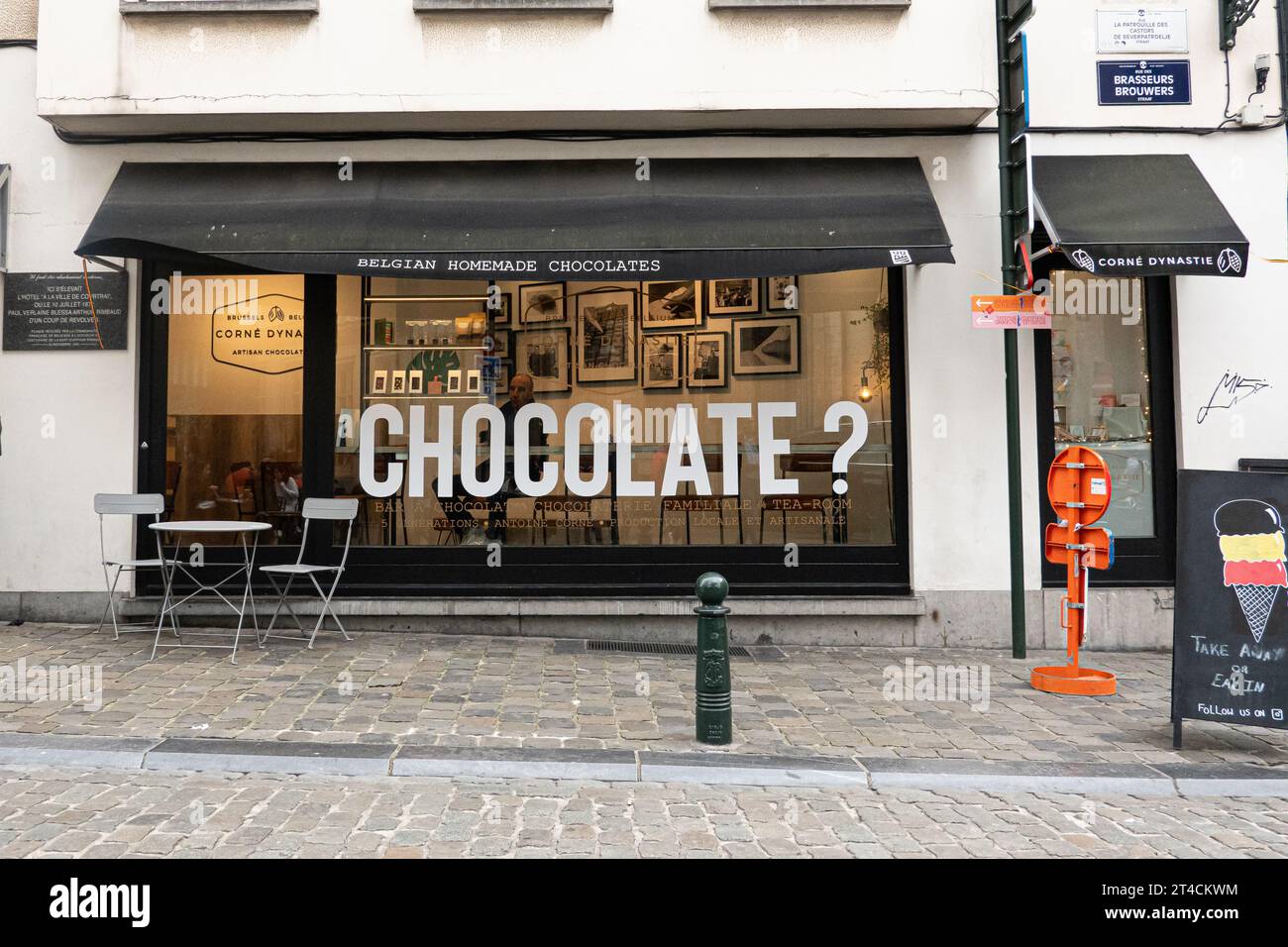 Cioccolateria a Bruxelles Foto Stock