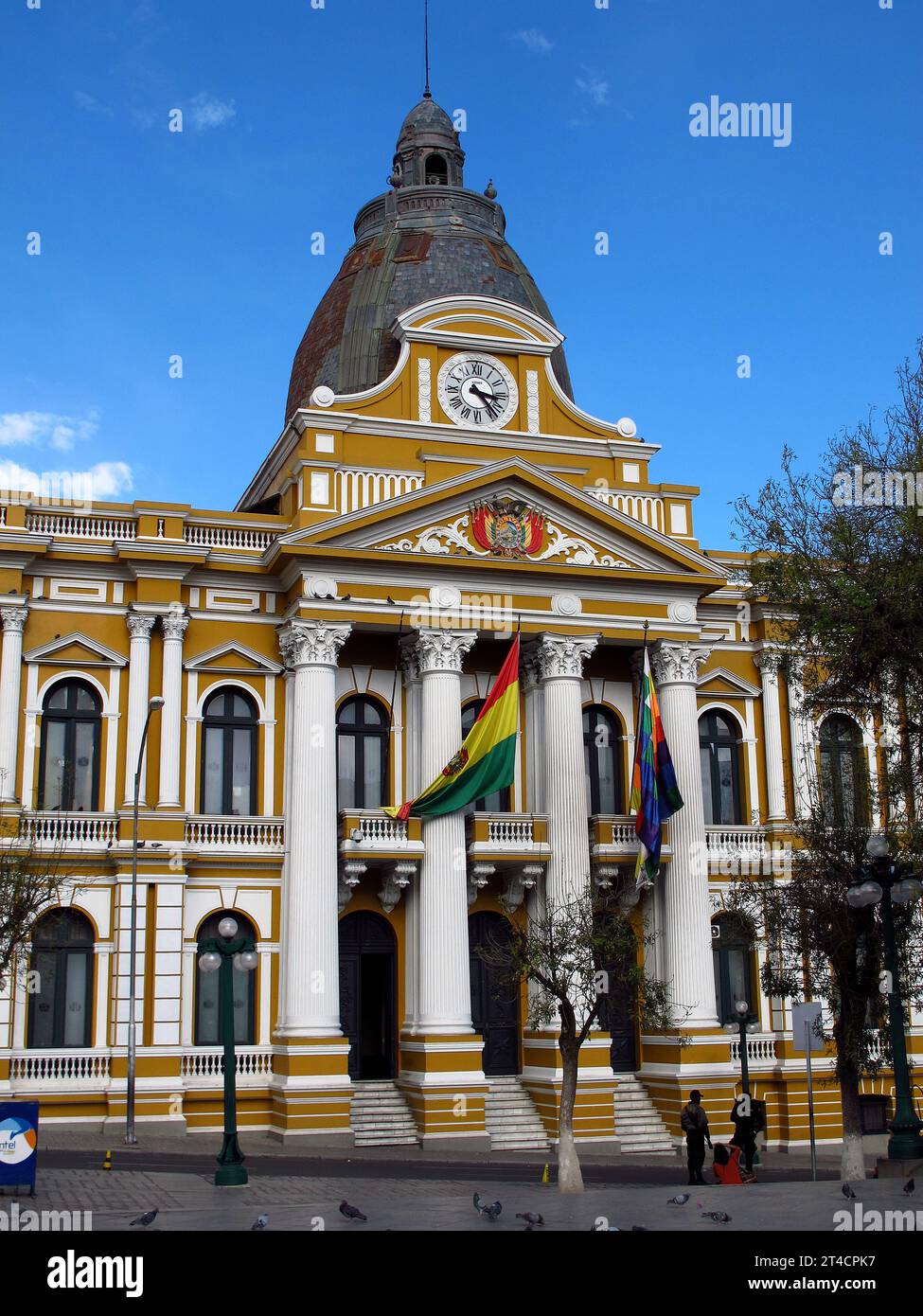 Palacio Quemado, Palacio del Congreso Nacional in Piazza Murillo a la Paz della Bolivia Foto Stock