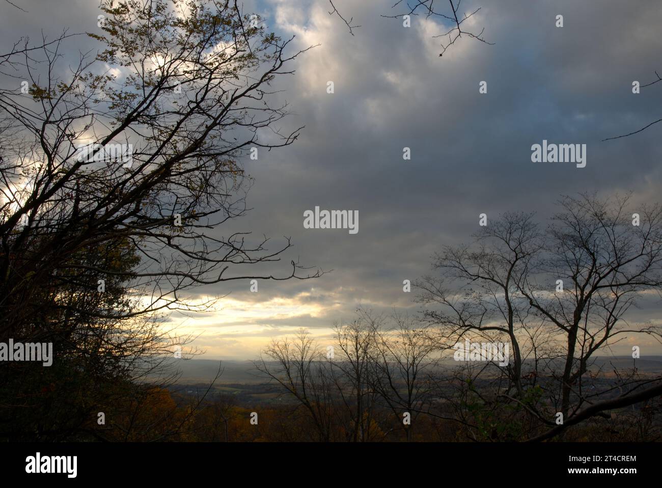 Vista dal monte Peters sul sentiero degli Appalachi in Pennsylvania Foto Stock