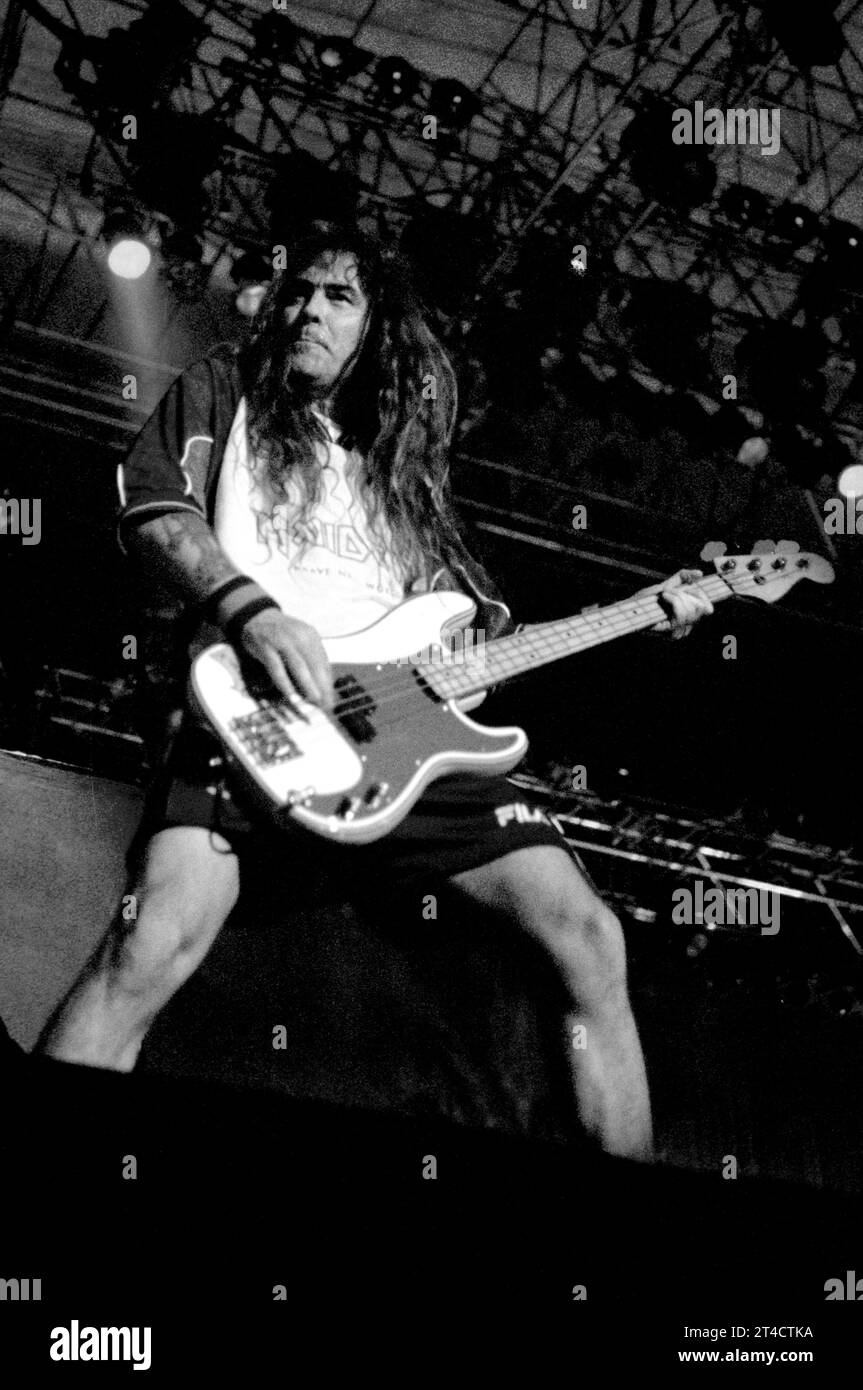 Italy Monza 2000-06-10 : Steve Harris bassista degli Iron Maiden durante il concerto al Gods of Metal Foto Stock