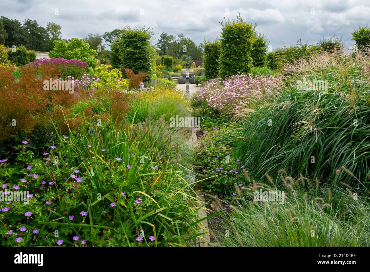 Piantare a fine estate nel Paradise Garden presso il giardino RHS Bridgewater a Worsley, Salford, Manchester, Inghilterra. Foto Stock