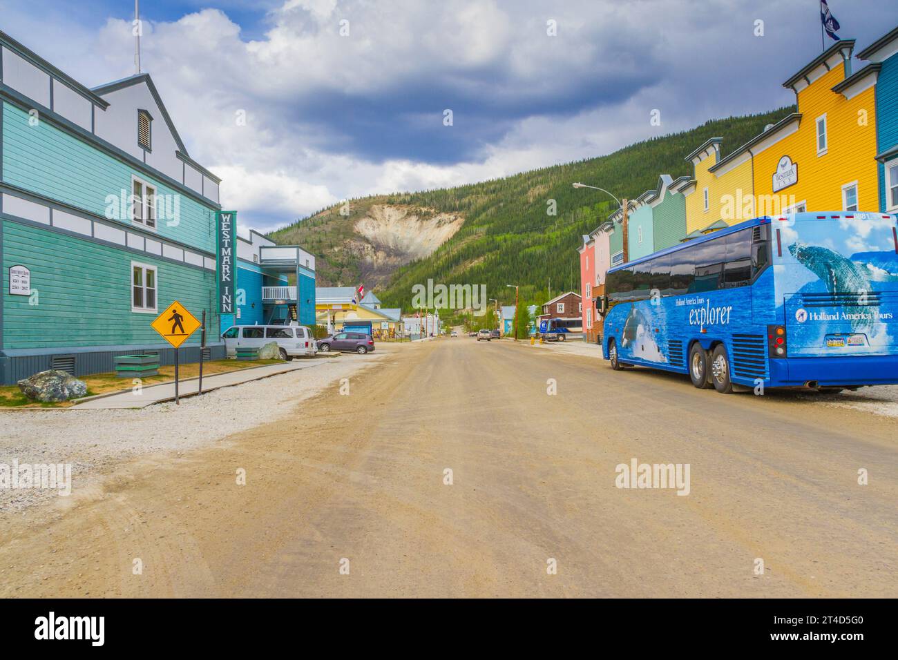Dawson City nel territorio dello Yukon, Canada, ha un clima subartiche e un anno una popolazione di circa 1900. Foto Stock