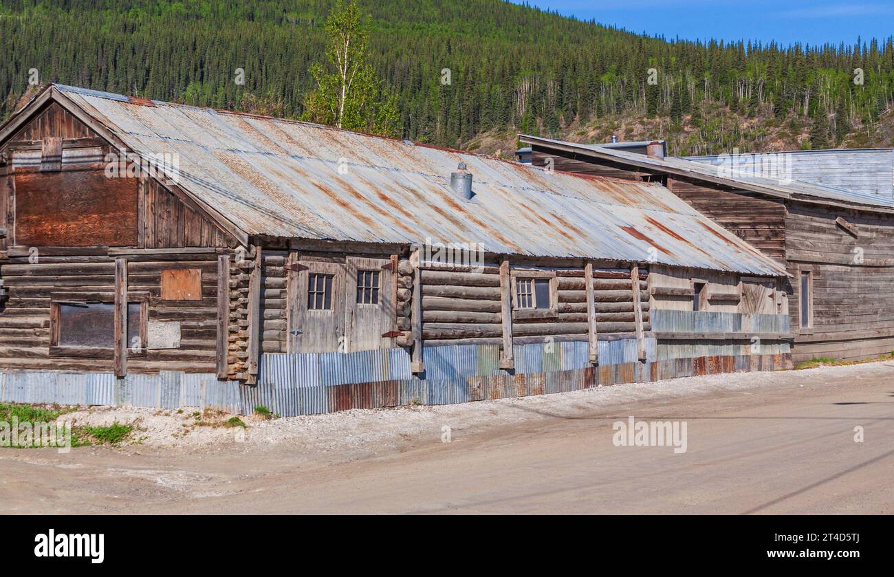 Dawson City nel territorio dello Yukon, Canada, ha un clima subartico e una popolazione di circa 1900 abitanti tutto l'anno. Foto Stock