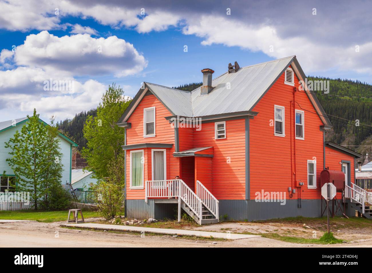 Dawson City nel territorio dello Yukon, Canada, ha un clima subartiche e un anno una popolazione di circa 1900. Foto Stock