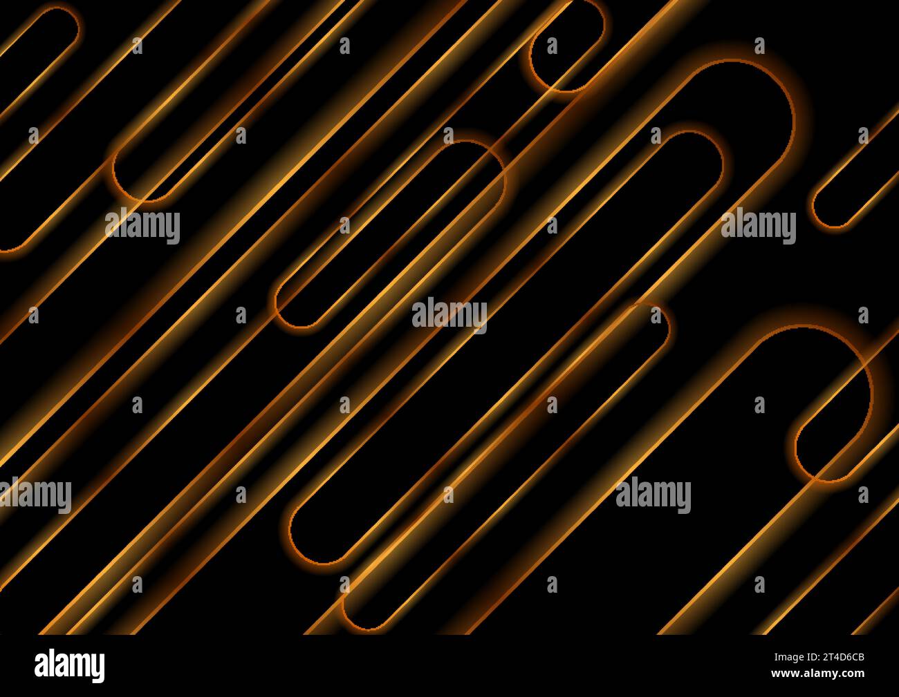 Sfondo vettoriale tecnico astratto e dorato lucido Illustrazione Vettoriale