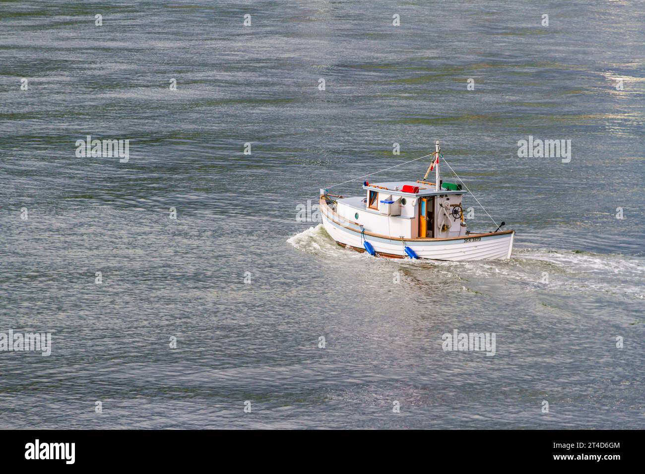 Barca da pesca nel porto di Vancouver. Foto Stock